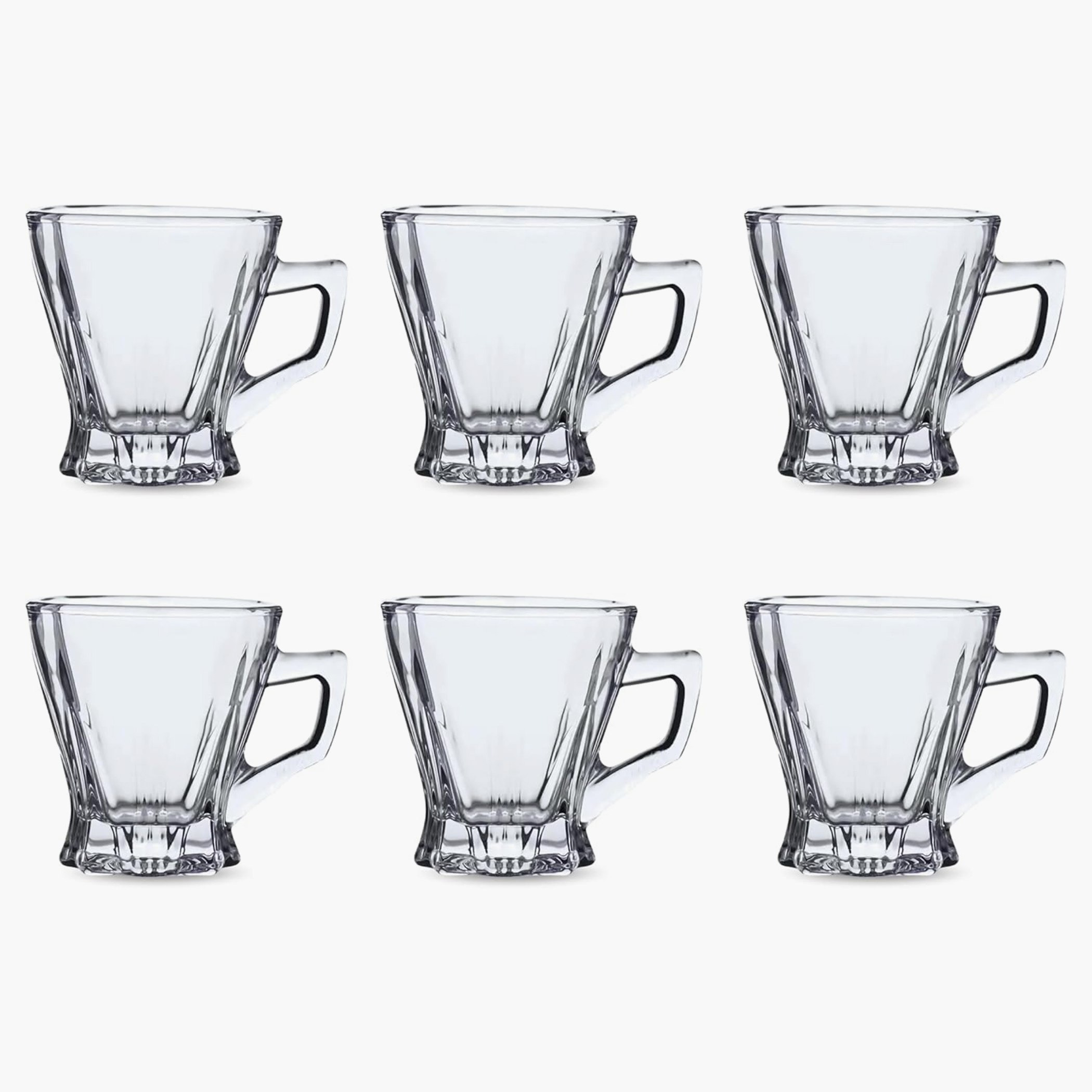 طقم أكواب شاي زجاج 6 قطع كريستال من أميتي - 165 مل-hbxhomeware-diningandtabletop-coffeeandteasets-image-1