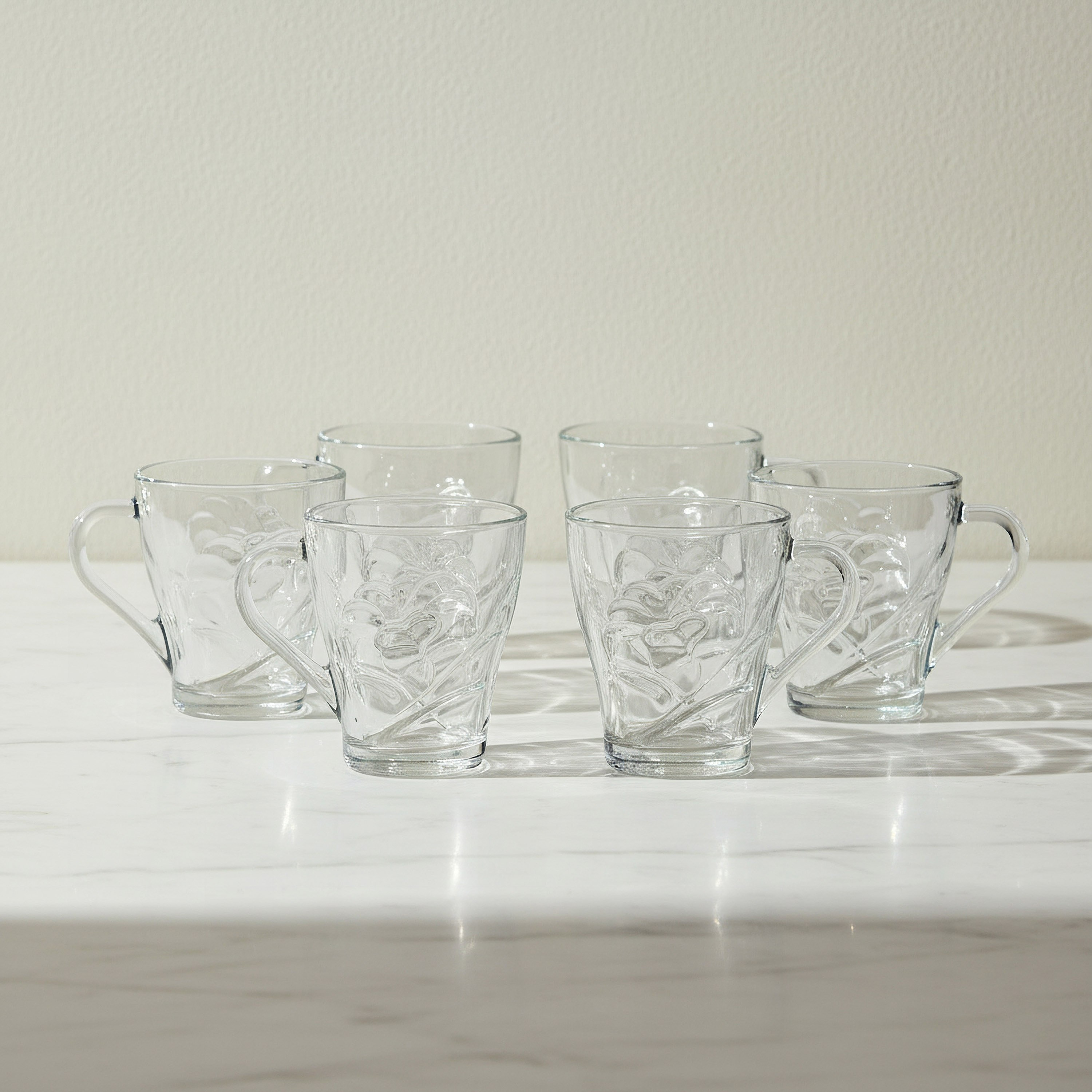 طقم أكواب شاي زجاج 6 قطع زهارة من أميتي-hbxhomeware-diningandtabletop-coffeeandteasets-image-1