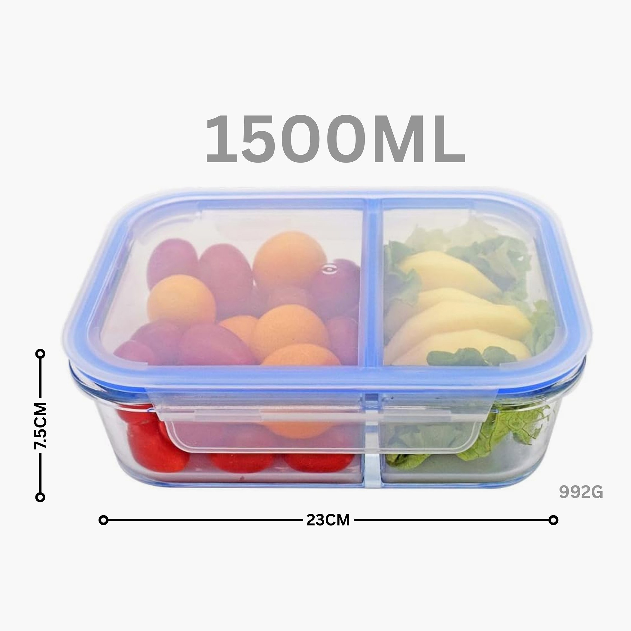 حاوية تخزين زجاجية مع مقسم من أميتي - 1.5 لتر-hbxhomeware-hbxkitchen-image-4