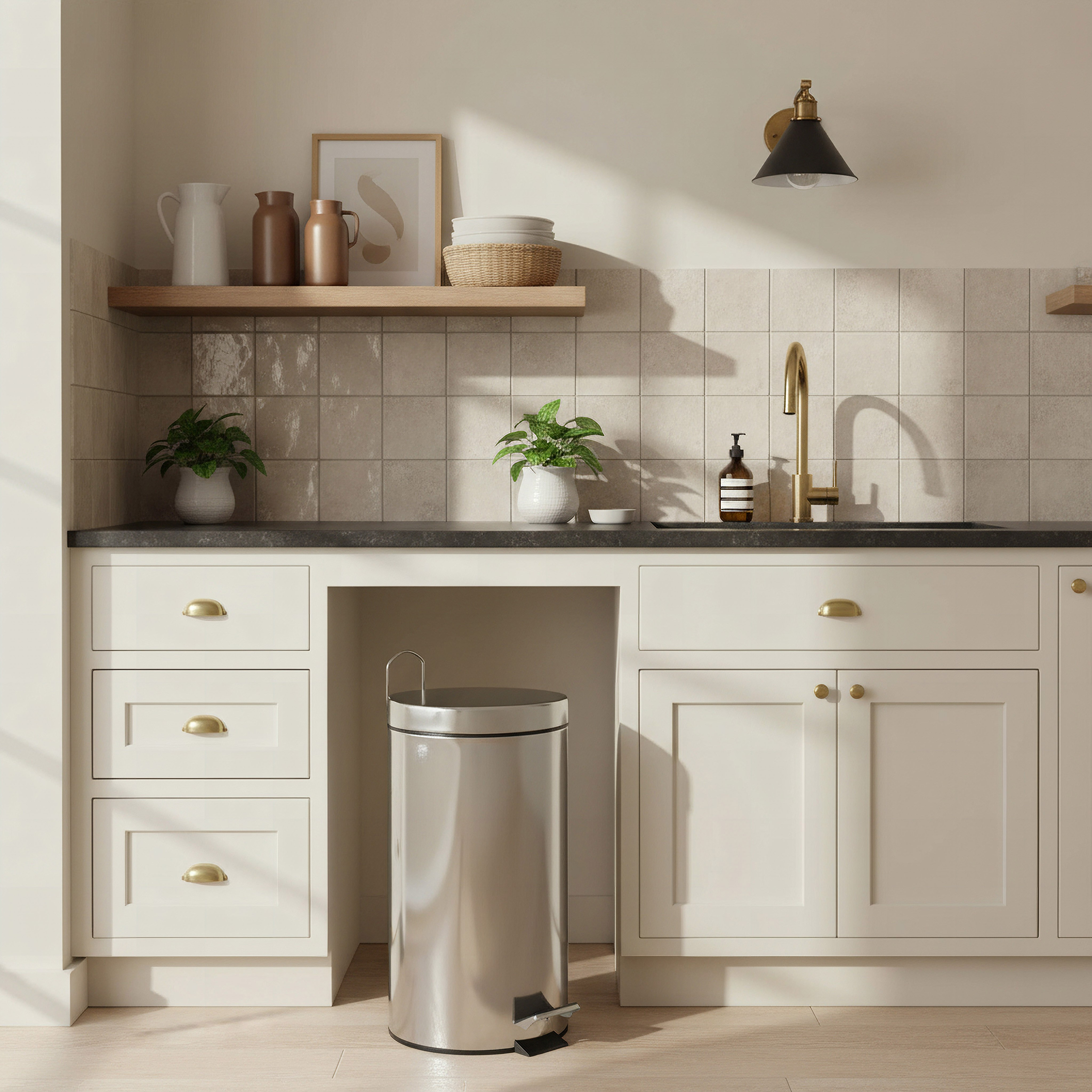 سلة مهملات مستديرة لامعة وعالية الجودة بدواسة قدم من أميتي - 30 لتر-hbxhomeware-hbxkitchen-image-3