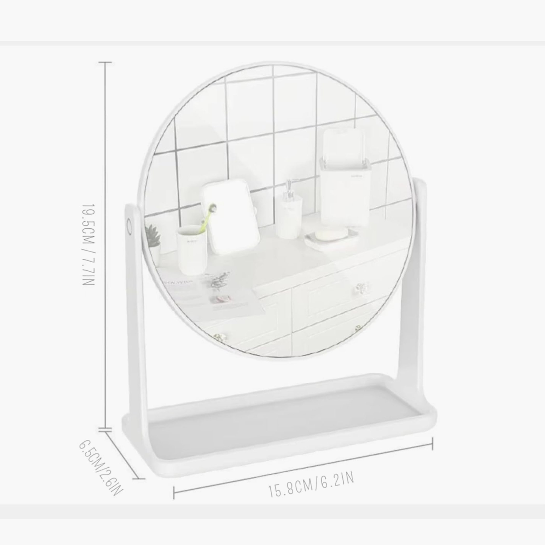 Amity Makeup Round Mirror - 15.8x6.5x19.5 cm-PROMO_HB_AE_B1G1_250925-image-3
