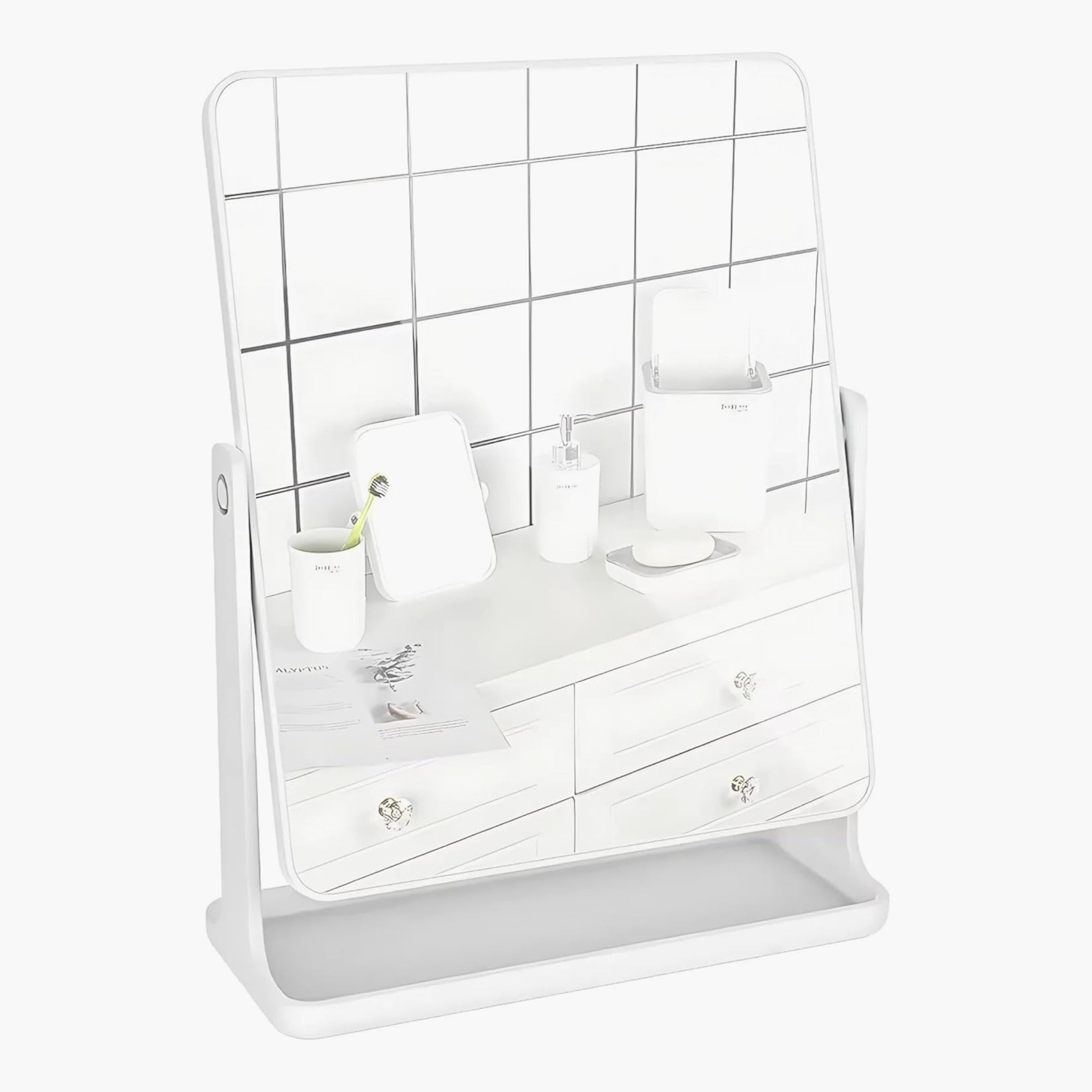 Amity Makeup Square Mirror - 15.8x6.5x21 cm-PROMO_HB_AE_B1G1_250925-image-1
