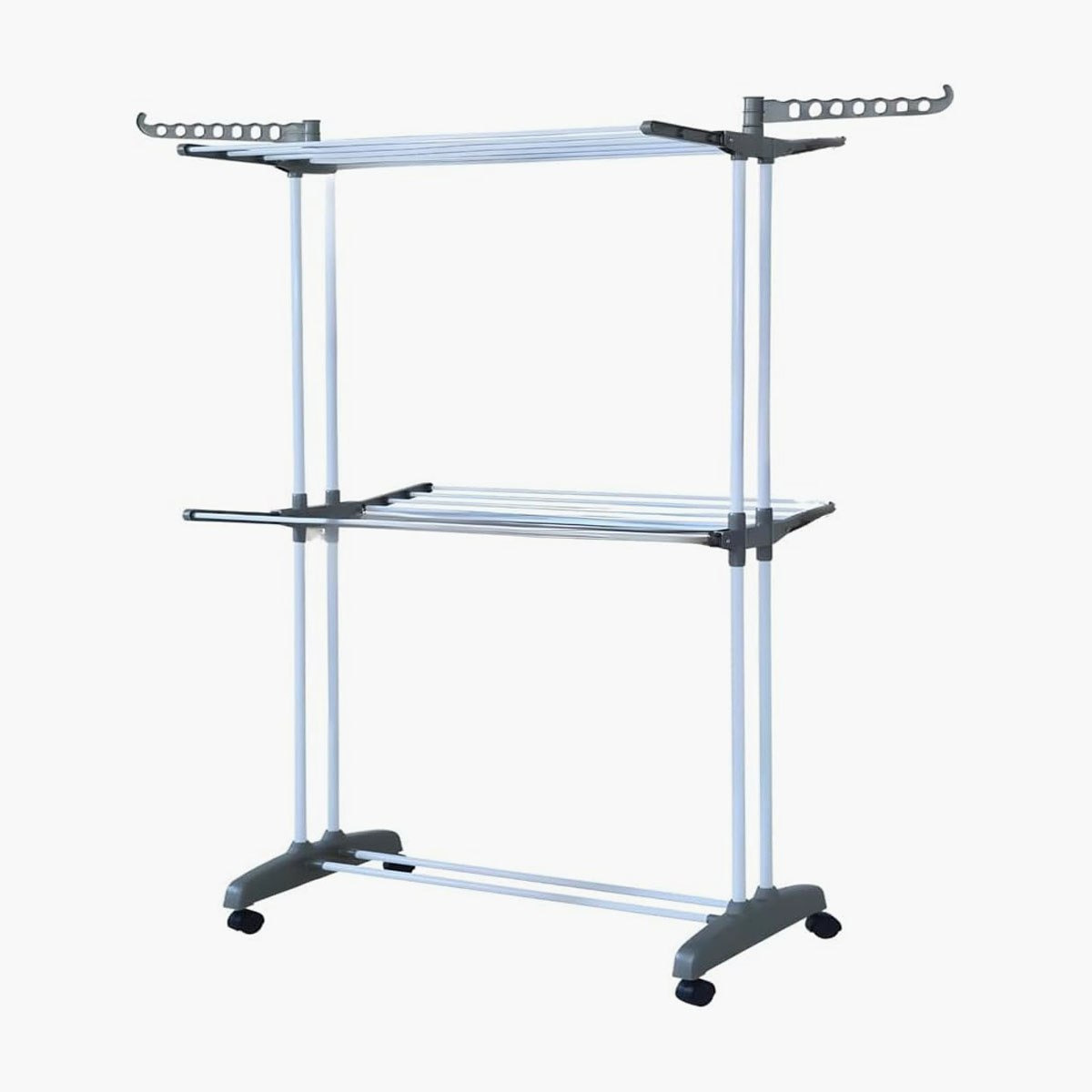 مجفف ملابس قابل للطي مع 4 عجلات من أميتي - 76x65x162 سم-hbxhomeware-bathandlaundry-clothesdryingracks-image-2