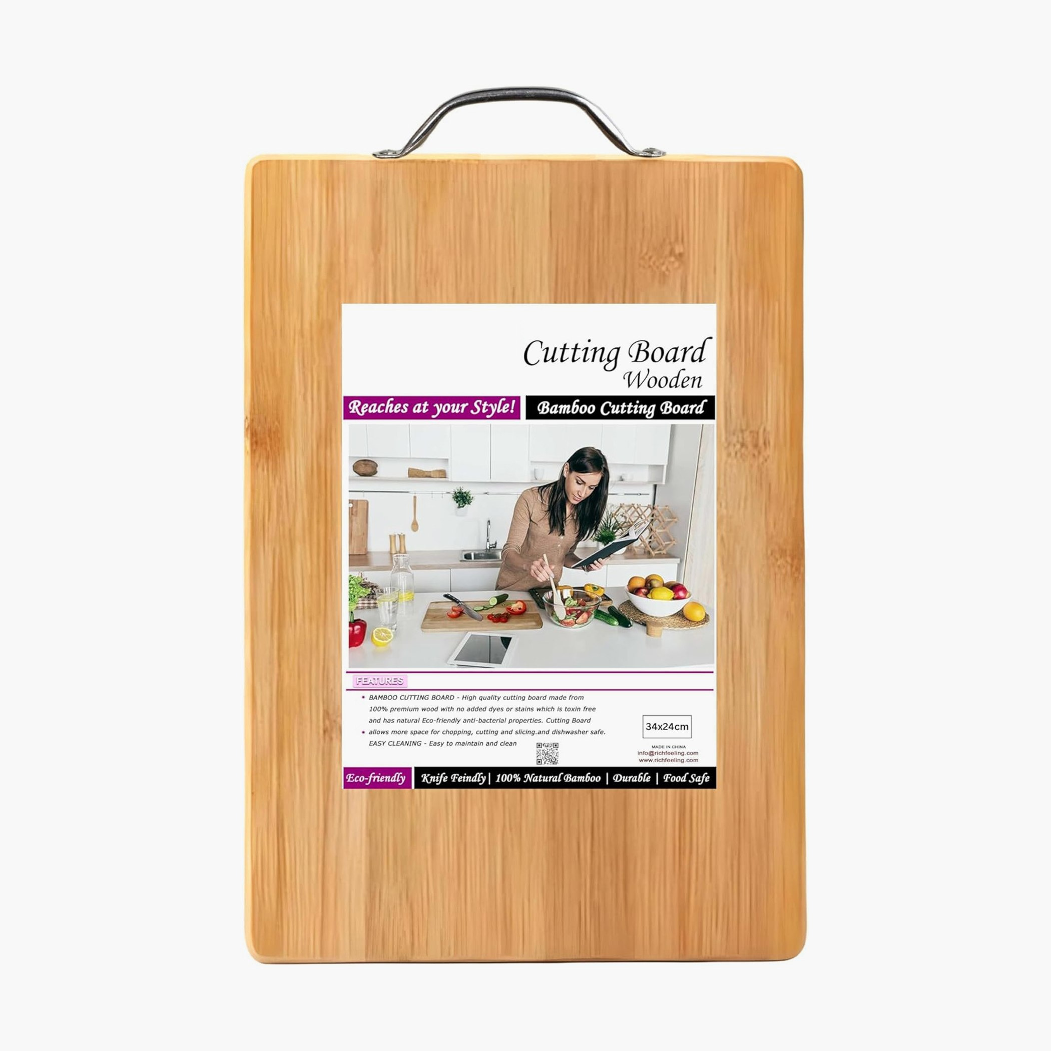 Amity Bamboo Chopping  Board - 34x24x1.8 cm-hbxkitchen-kitchenware-choppingboards-image-4