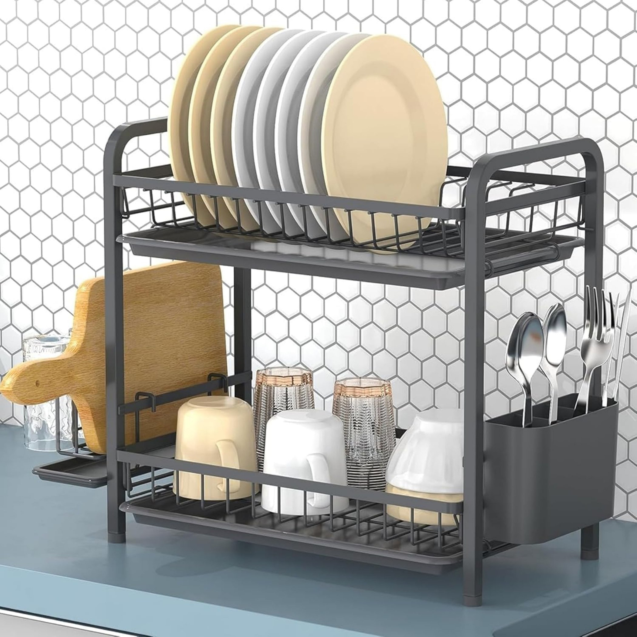 Amity 2-Tier Dish Rack Set-hbxhomeware-hbxkitchen-image-4
