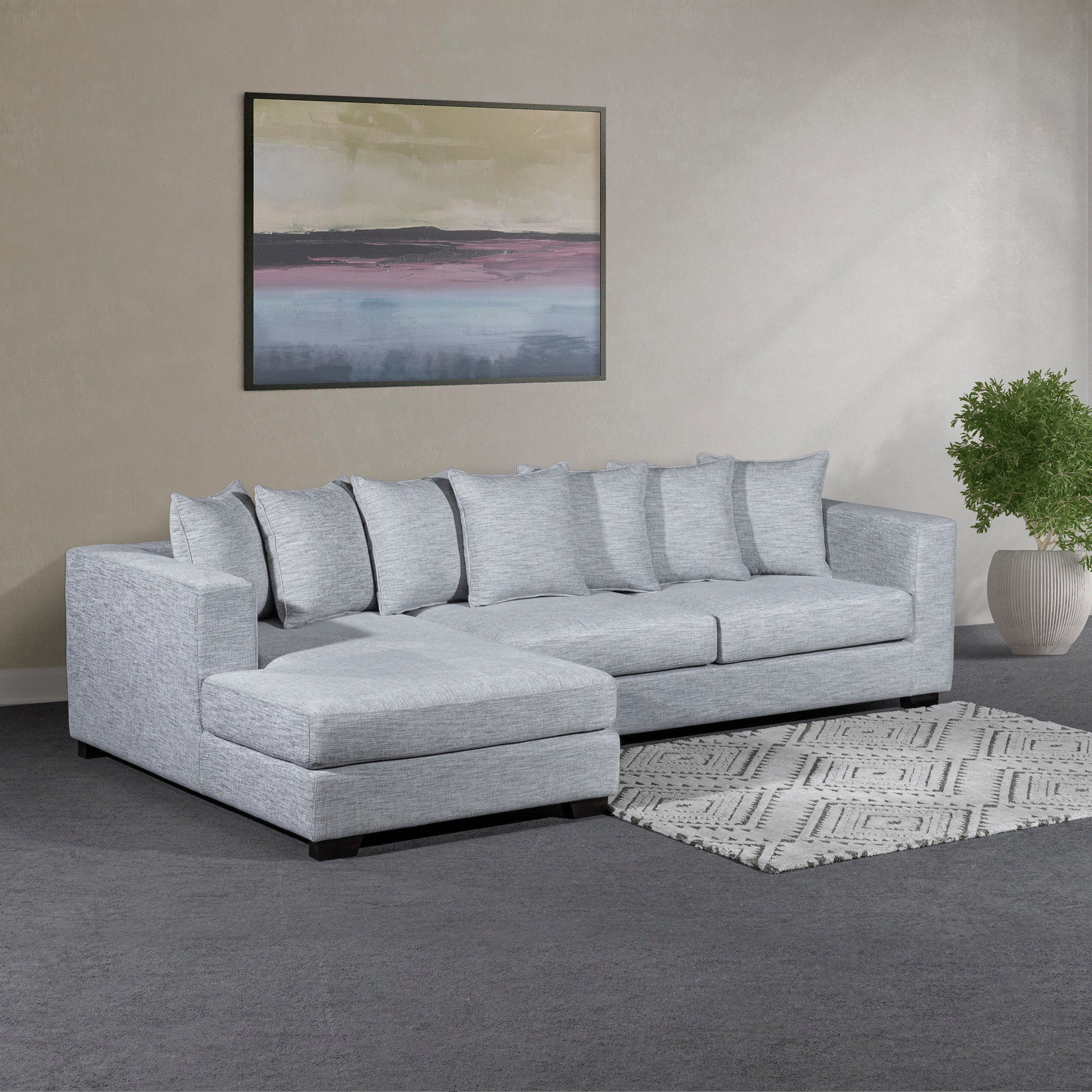 Aspen 5 Seater Left Corner Fabric Sofa with 7 Cushions-hbxlivingroom-sofasandarmchairs-cornersofas-image-3
