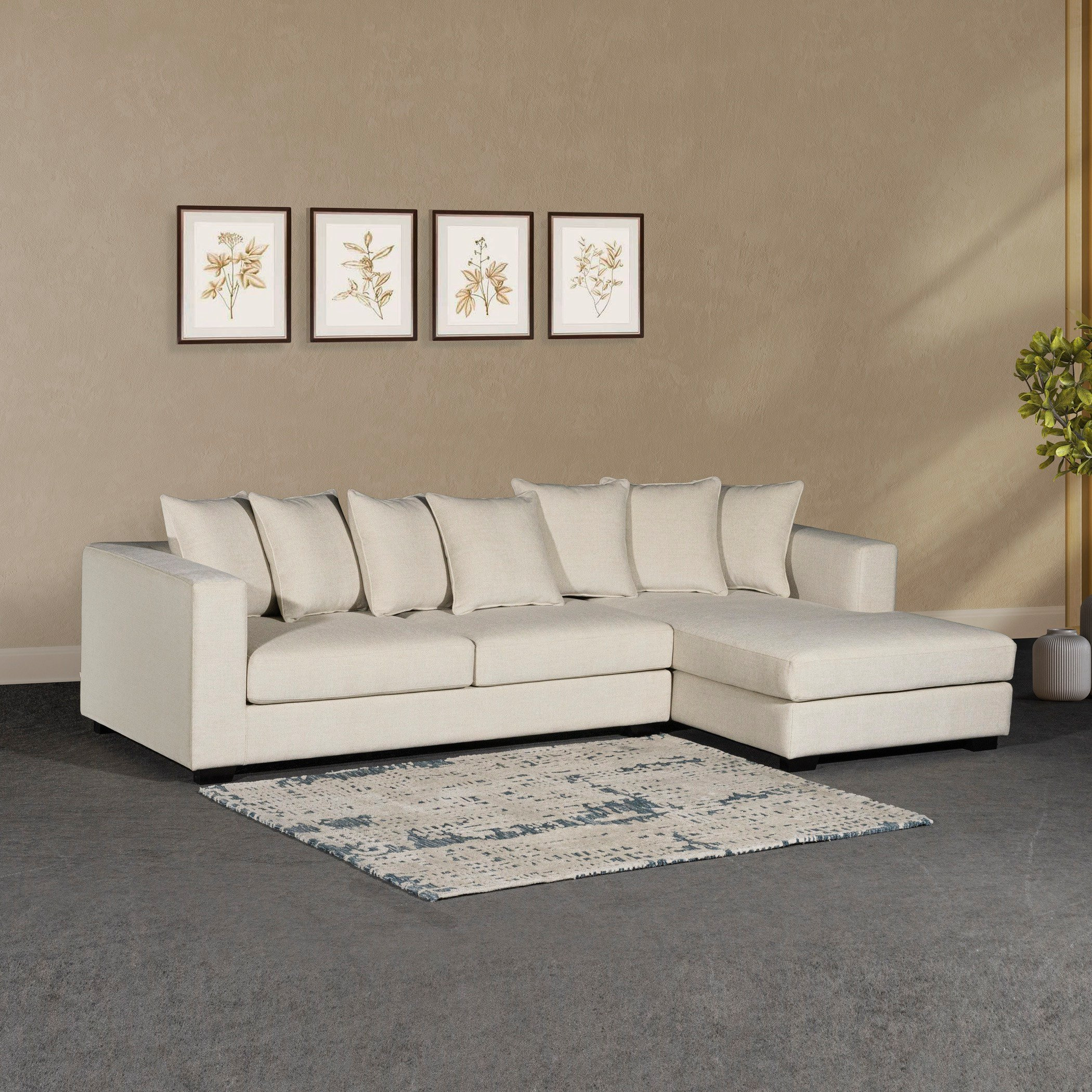 كنبة ركنية يمين قماش بـ5 مقاعد و7 وسائد نكست من أسبين-hbxlivingroom-sofasandarmchairs-cornersofas-image-2