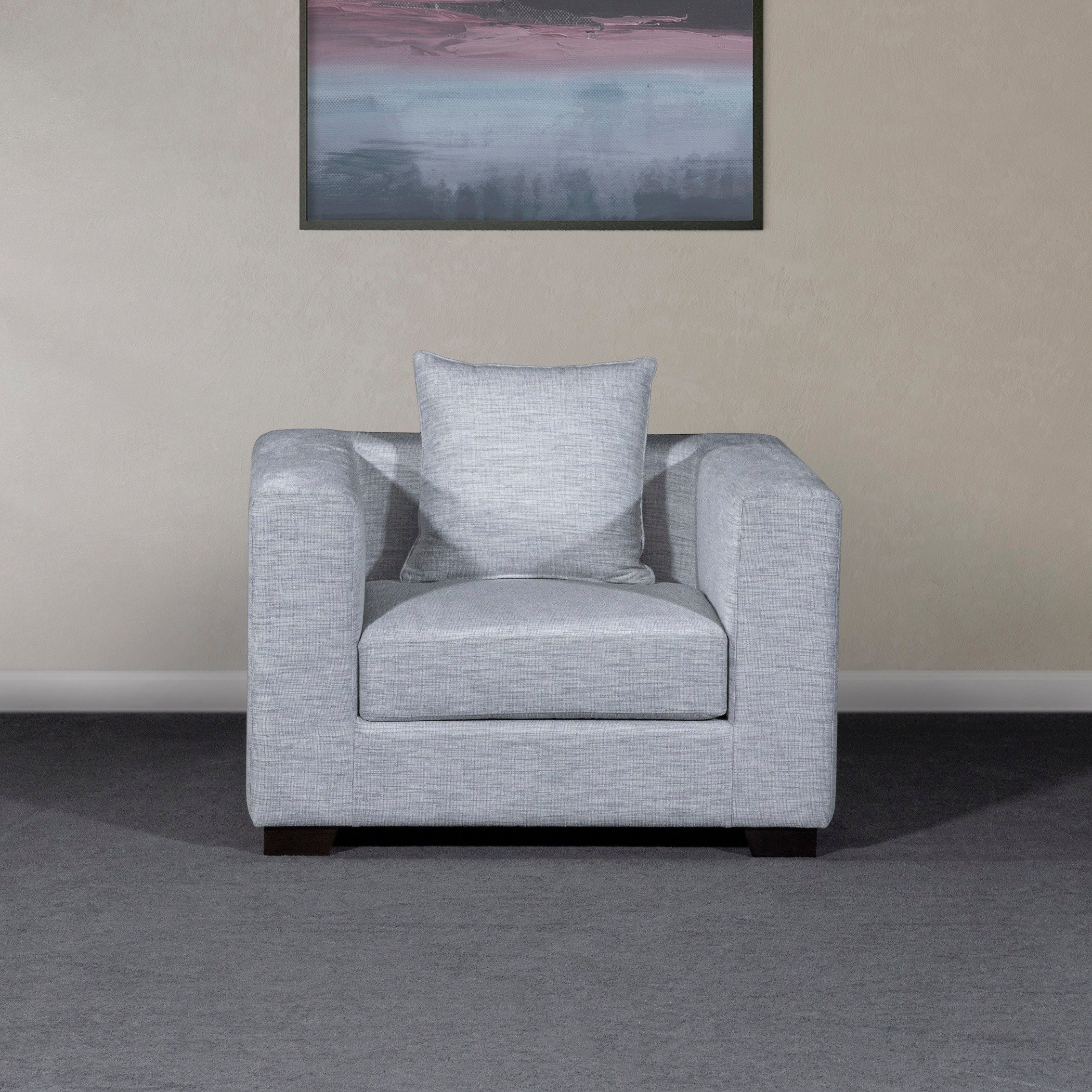 Aspen Fabric Armchair Sofa with Cushion-hbxlivingroom-sofasandarmchairs-sofas-image-1
