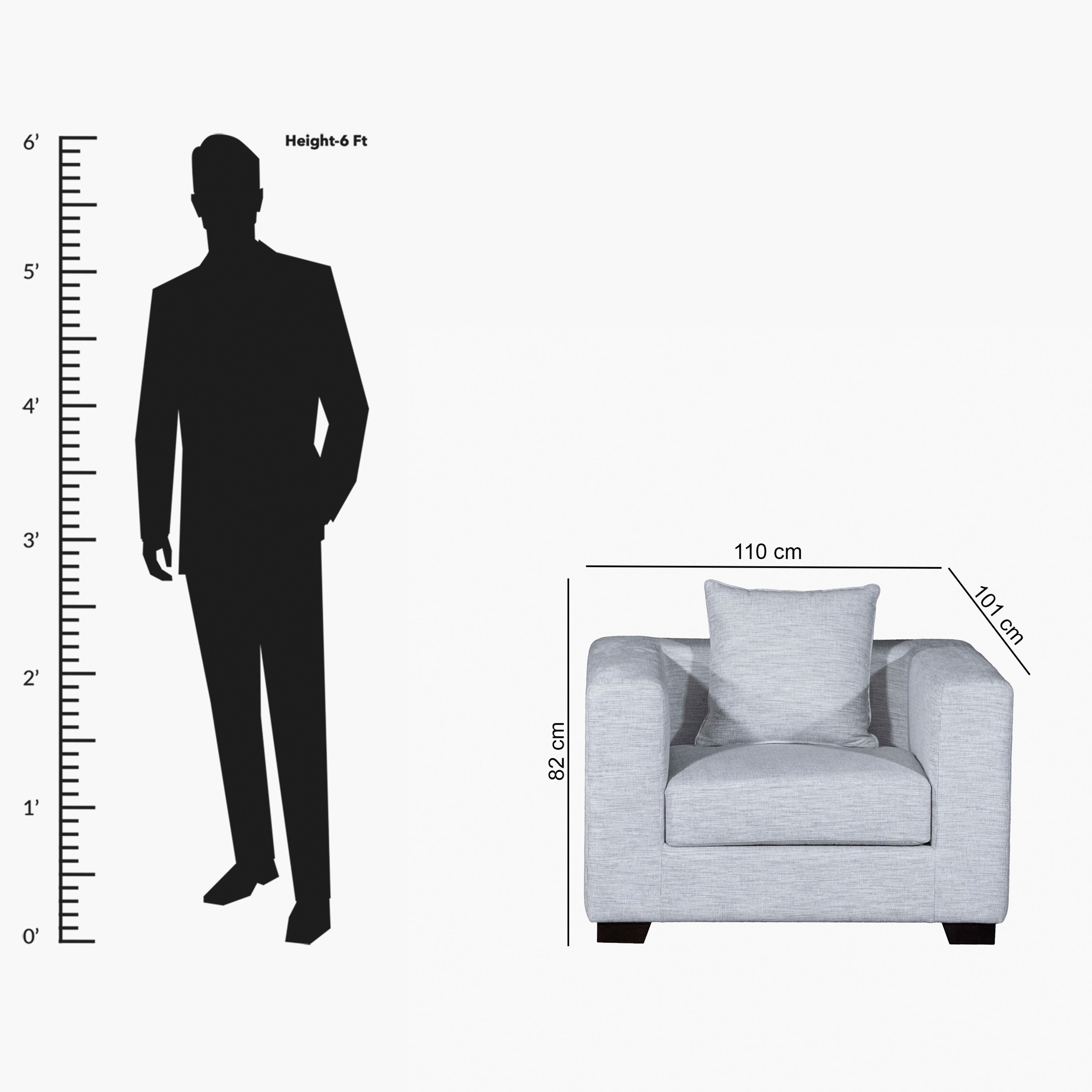 Aspen Fabric Armchair Sofa with Cushion-hbxlivingroom-sofasandarmchairs-sofas-image-5