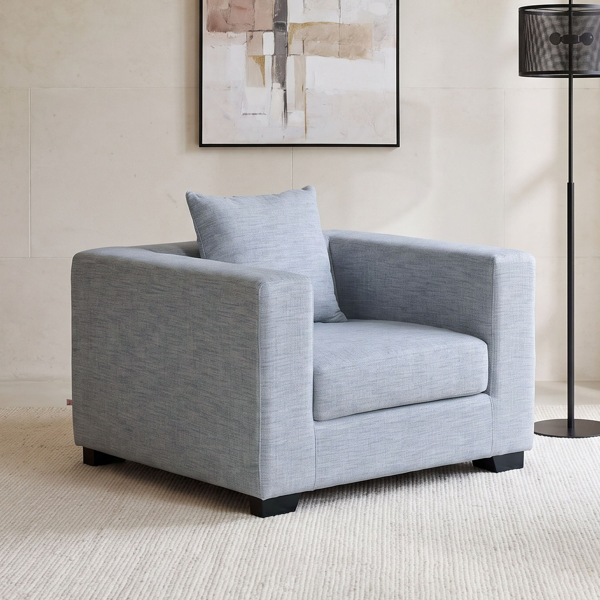 Aspen Fabric Armchair Sofa with Cushion-hbxlivingroom-sofasandarmchairs-sofas-image-1