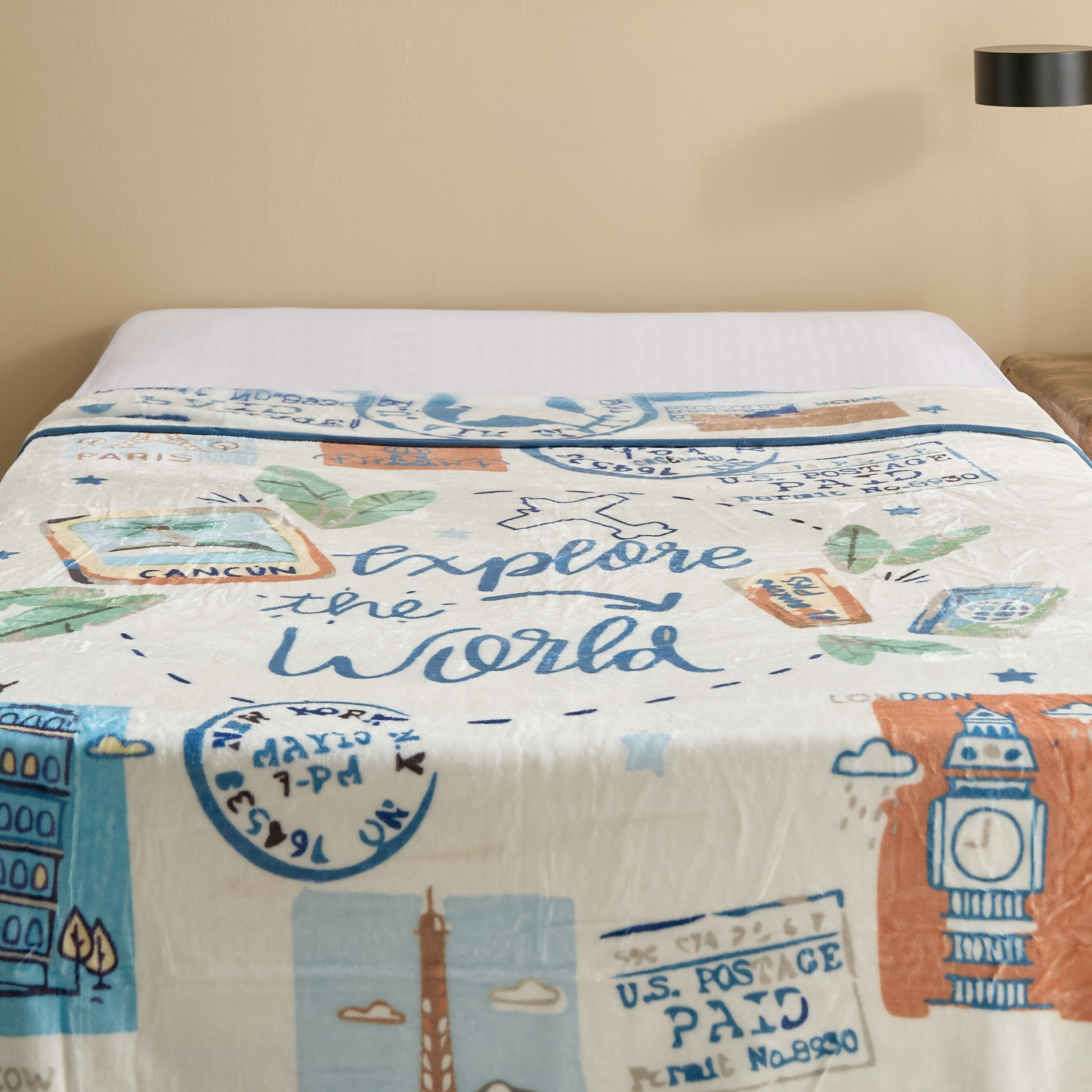 Tom Orb Flannel Fleece Printed with Piping Blanket - 140x200 cm-hbxhomeware-hbxkidsandyouth-image-3