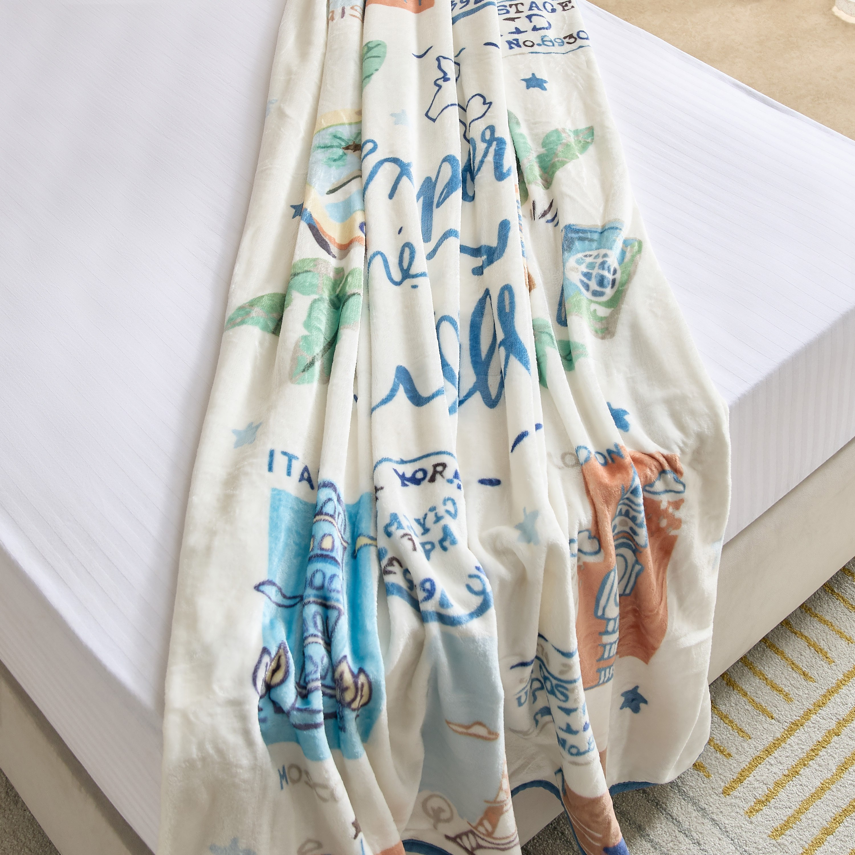 Tom Orb Flannel Fleece Printed with Piping Blanket - 140x200 cm-hbxhomeware-hbxkidsandyouth-image-4