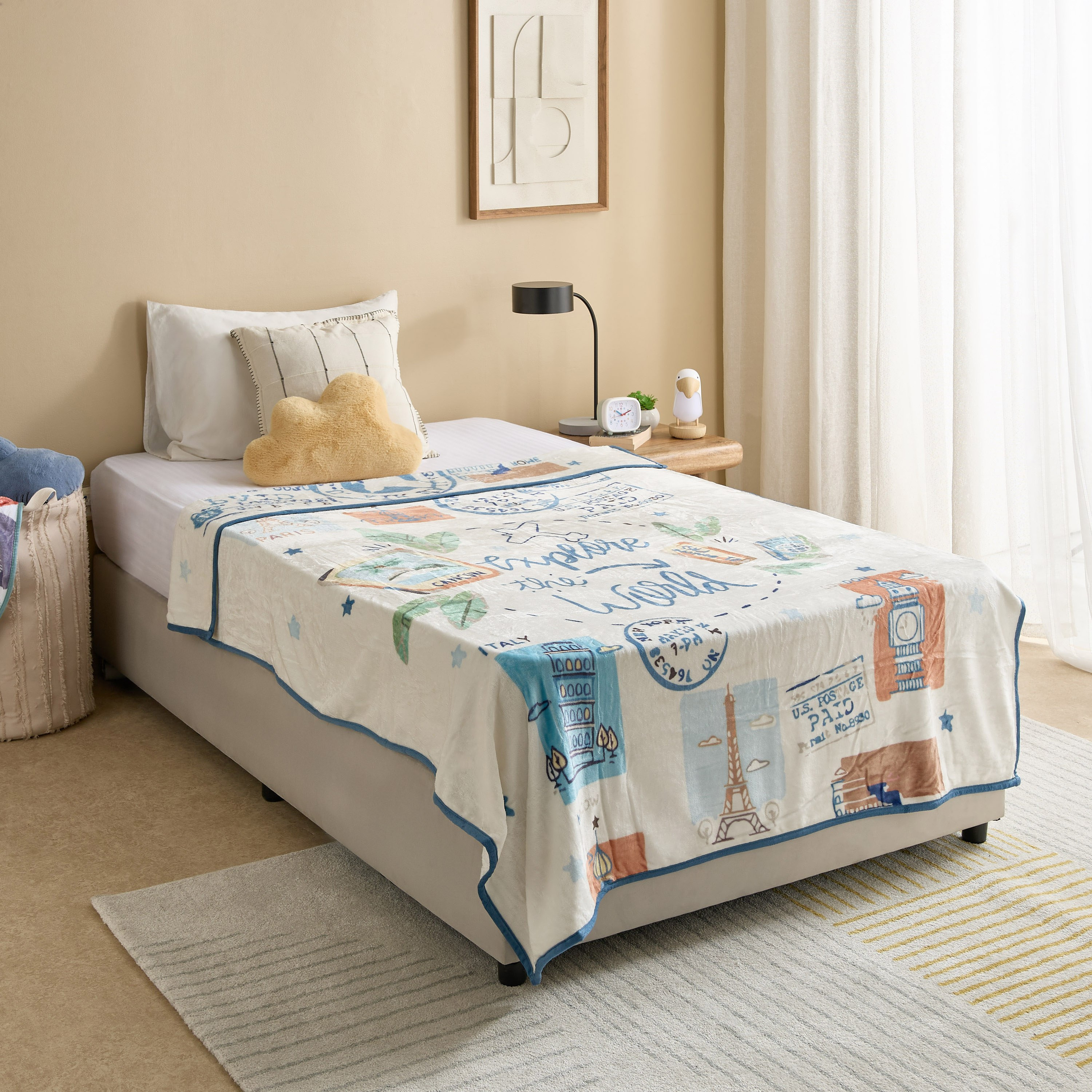 Tom Orb Flannel Fleece Printed with Piping Blanket - 140x200 cm-hbxhomeware-hbxkidsandyouth-image-6
