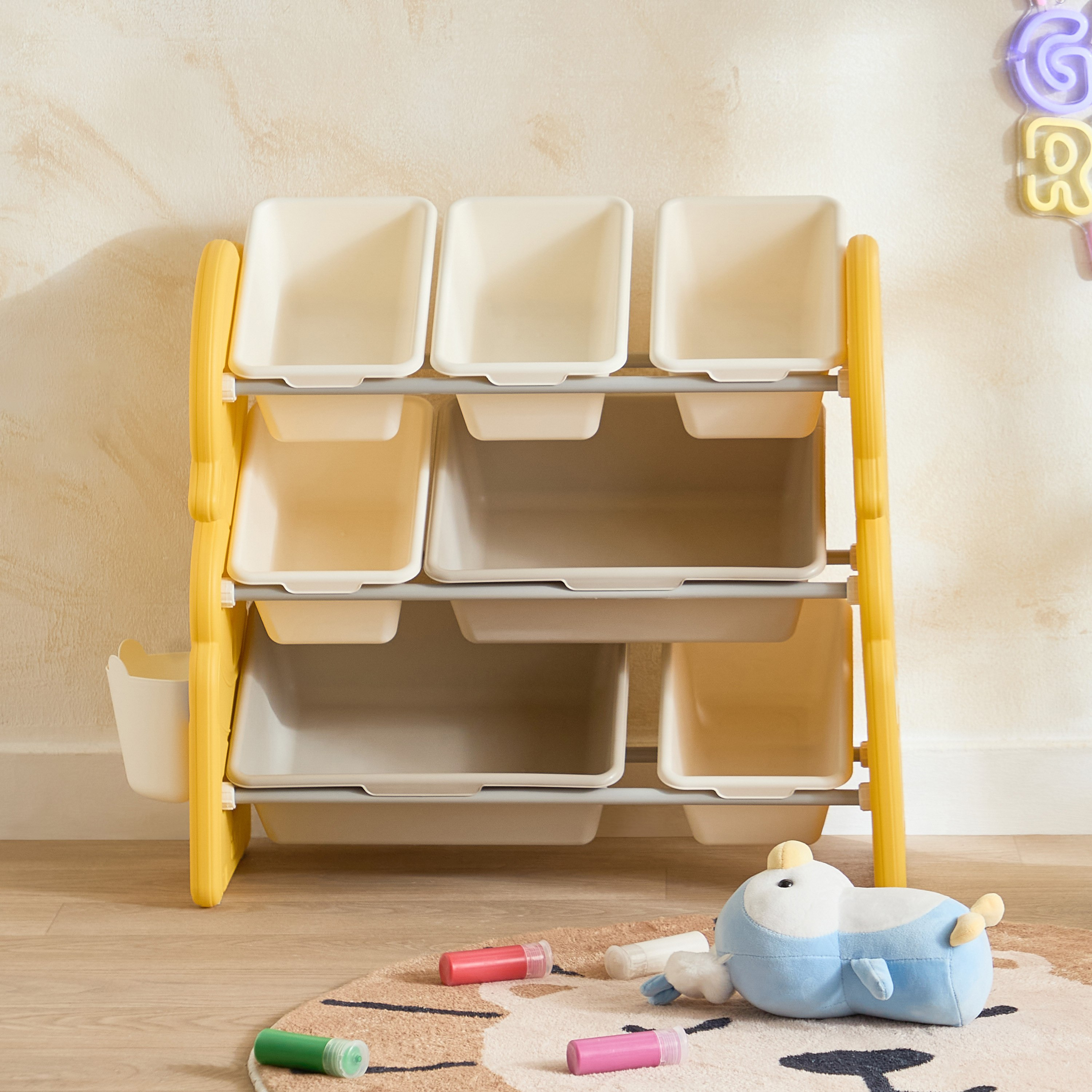 رف تخزين بتصميم بط مرح من جوي - 67x31x66 سم-hbxbedroom-bedroomaccessories-bedroomstorage-image-2