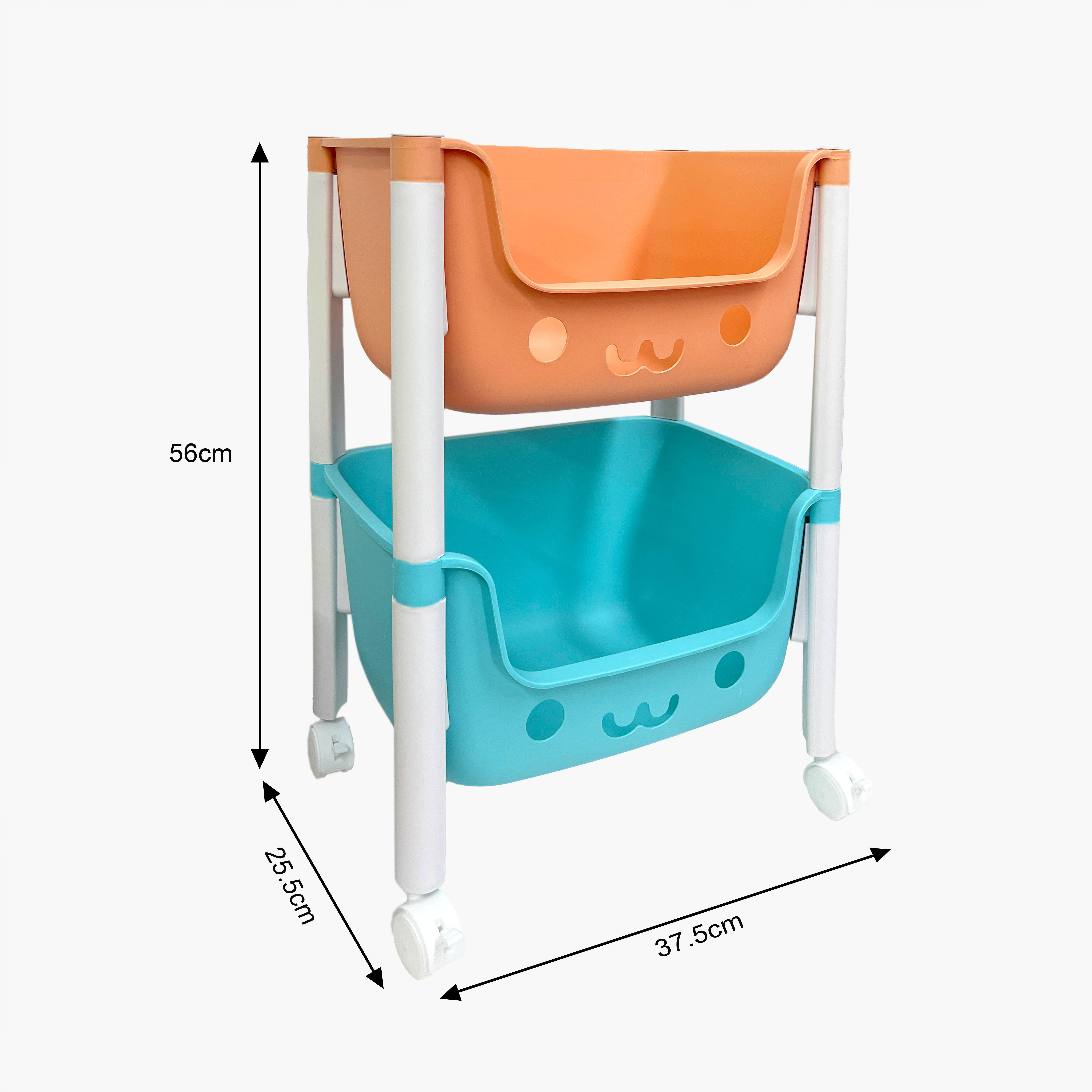 Joy Finn Smiley 2-Shelf Storage Rack - 37.5x25.5x56 cm-hbxbedroom-bedroomaccessories-bedroomstorage-image-5