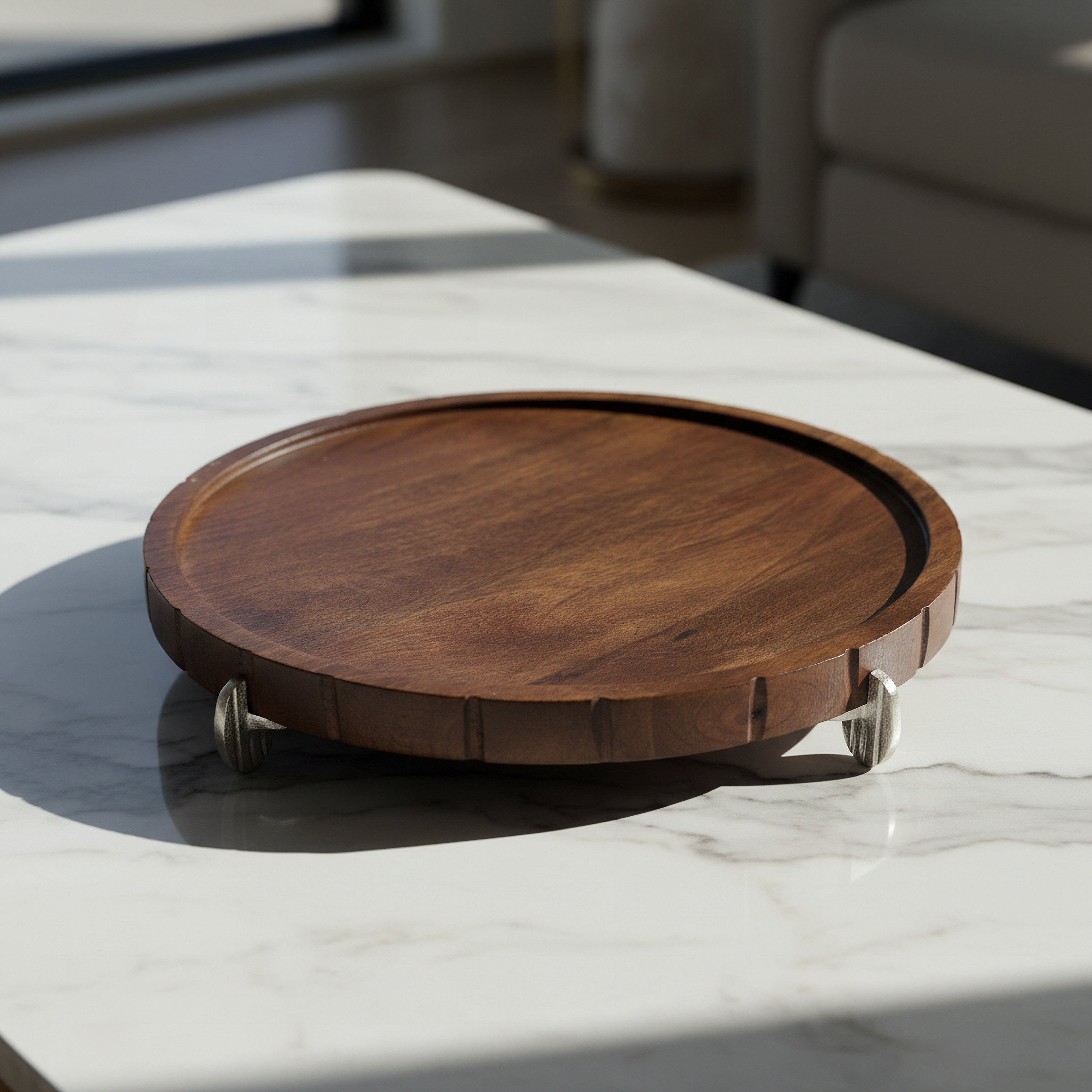 صحن ديكور مستدير من صفات تيرانو - 36x36x5 سم-hbxkitchen-serveware-image-1