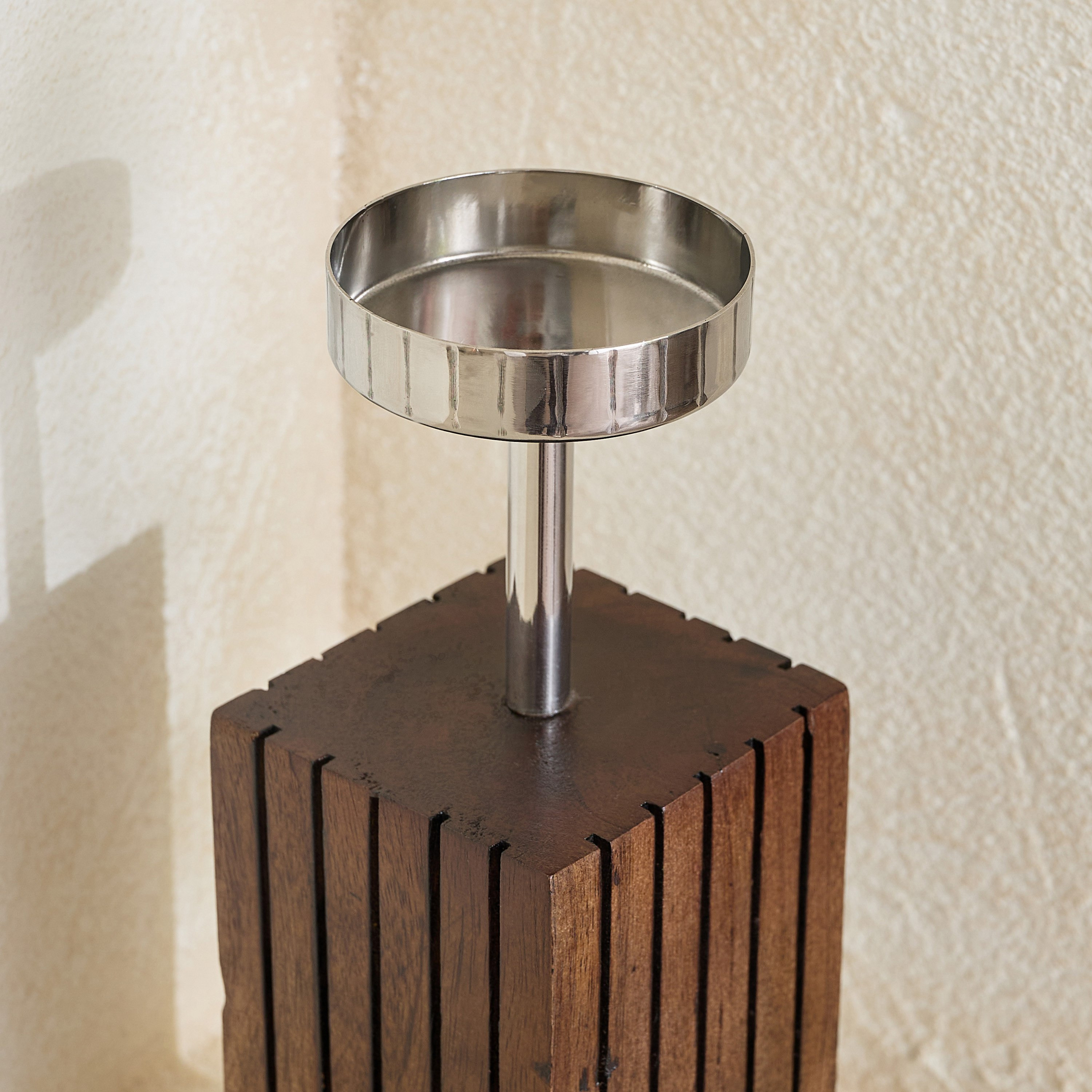 Sifat Terrano Decorative Pillar Candleholder - 10x10x28 cm-hbxlivingroom-decorandaccessories-candleholders-image-3