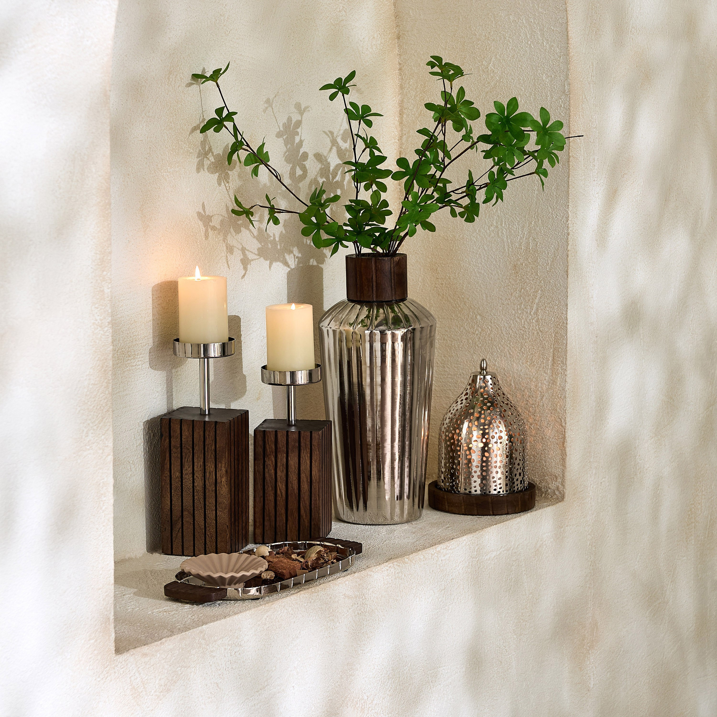 Sifat Terrano Decorative Oval Tray with Handles - 33x14x1 cm-hbxhomeware-hbxdecorandfurnishings-image-4