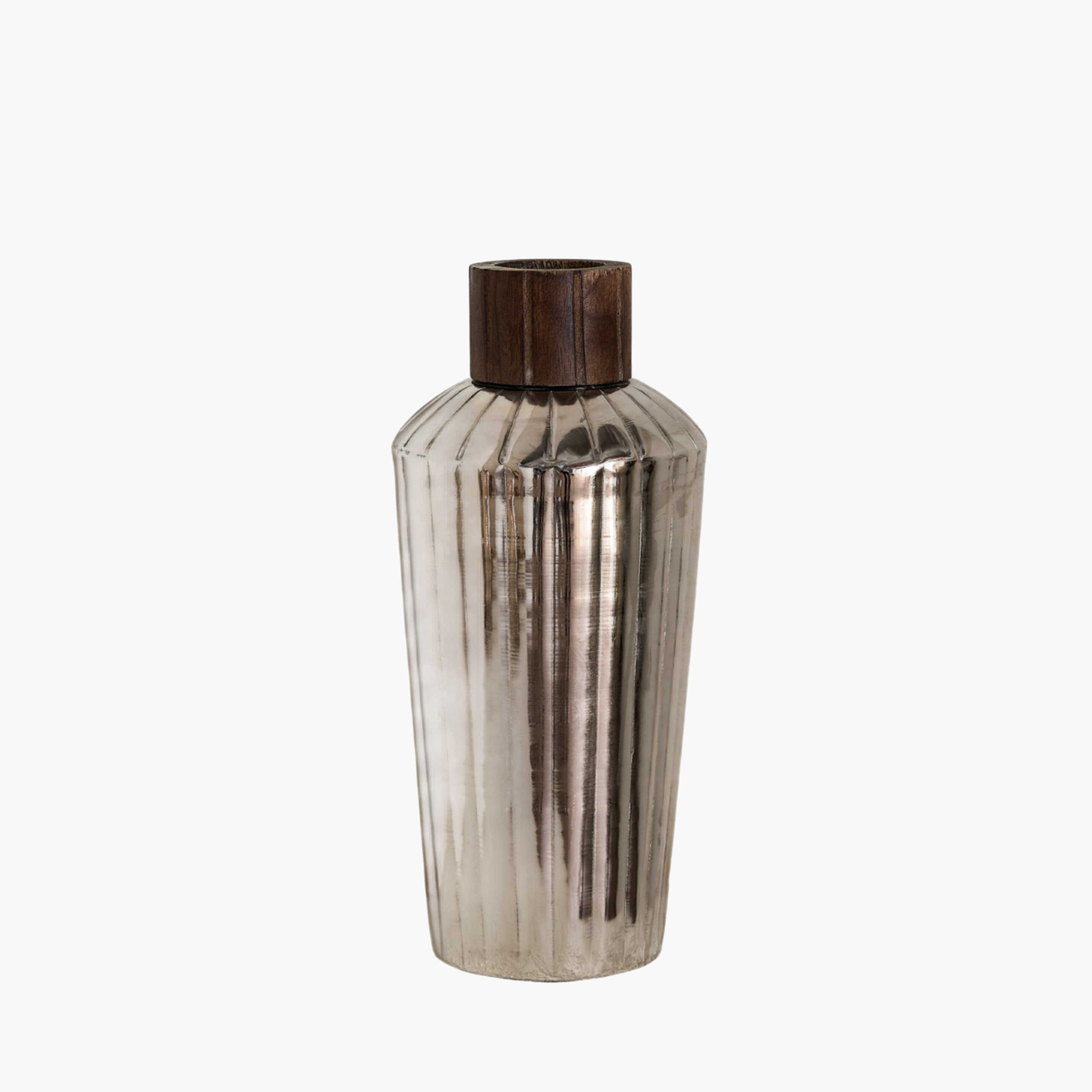 Sifat Terrano Decorative Vase with Wooden Neck - 16x16x36 cm-hbxbedroom-decorandaccessories-vases-image-9