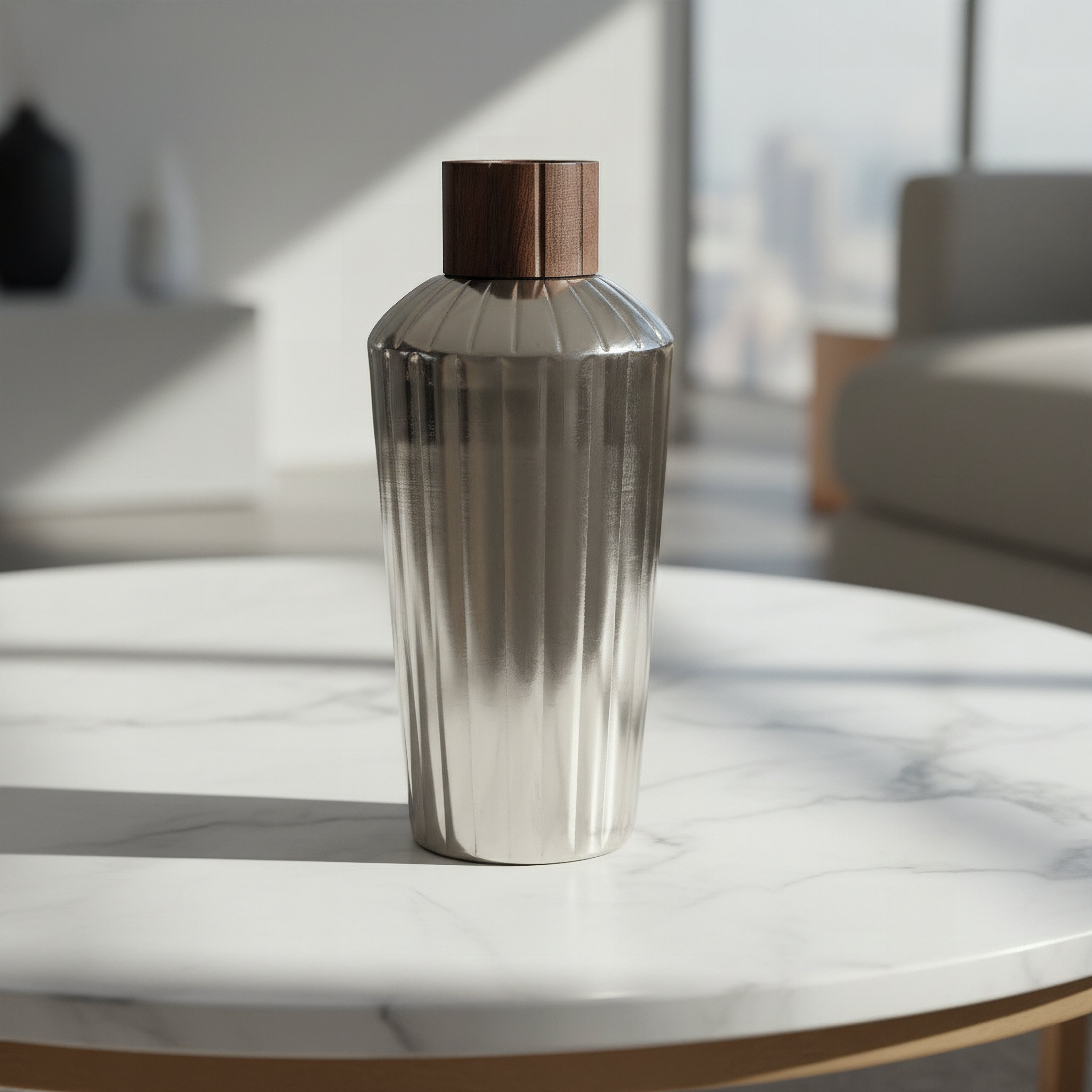 Sifat Terrano Decorative Vase with Wooden Neck - 16x16x36 cm-hbxbedroom-decorandaccessories-vases-image-1