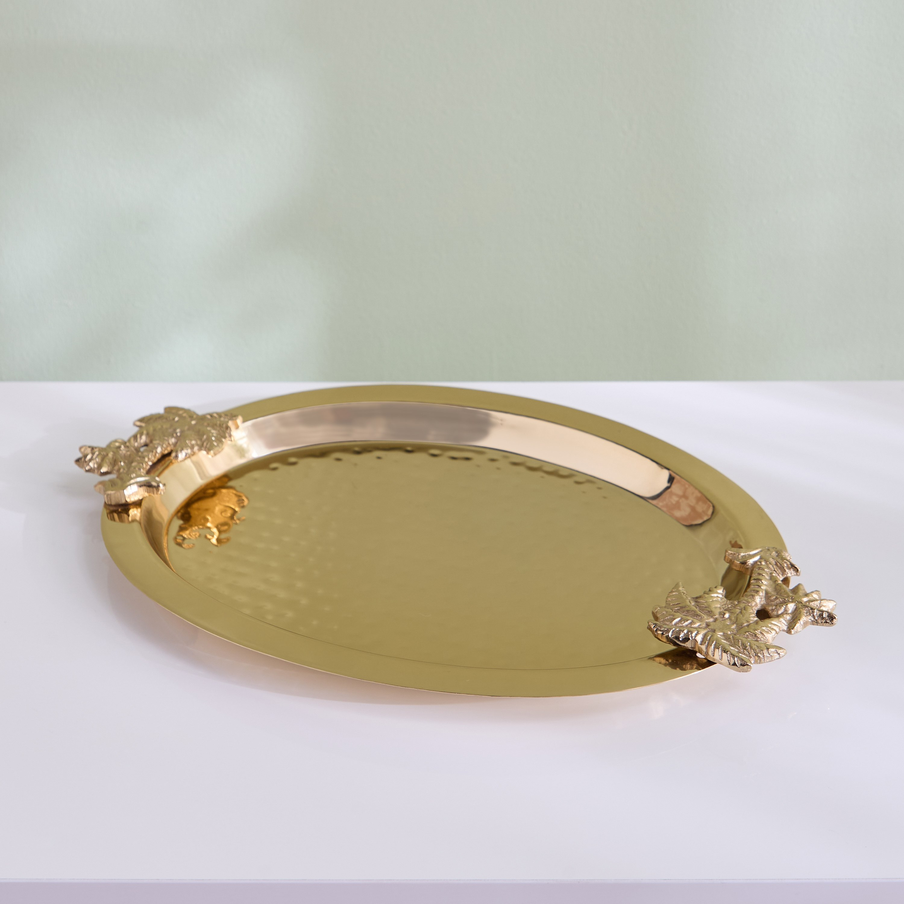 Sands & Palms Sahra Metal Oval Decorative Tray - 40x28.5x3 cm-hbxhomeware-hbxdecorandfurnishings-image-2