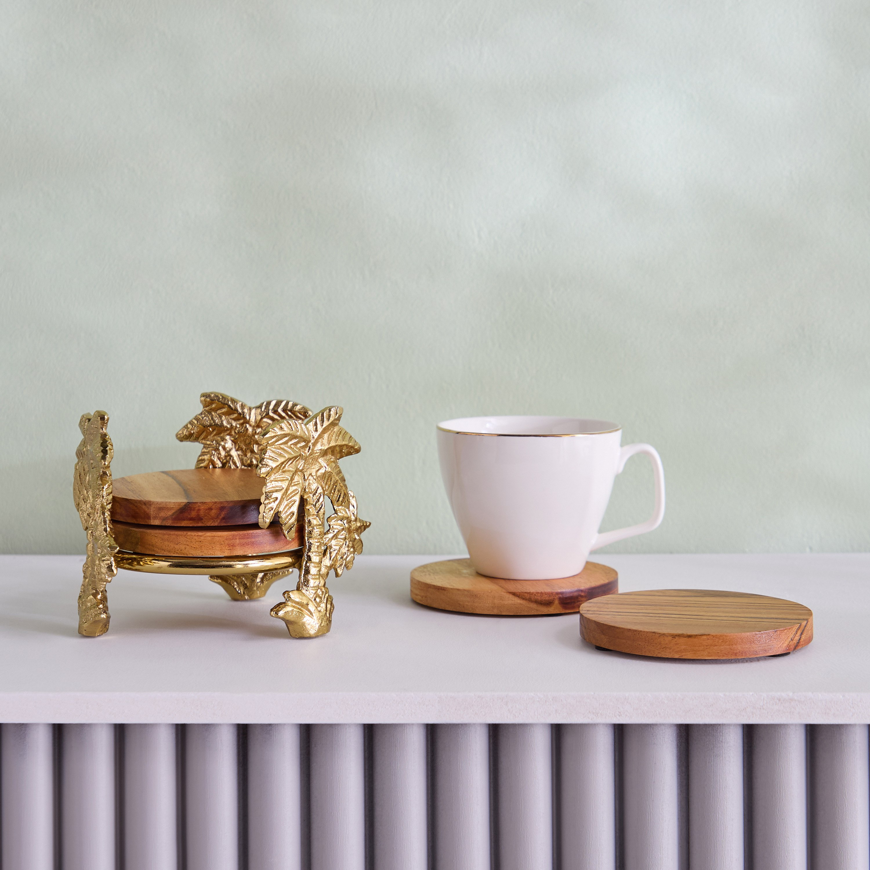 Sands & Palms Sahra 4-Piece Decorative Coaster Set - 13x13x8.5 cm-hbxhomeware-homedecor-figurinesandornaments-image-1