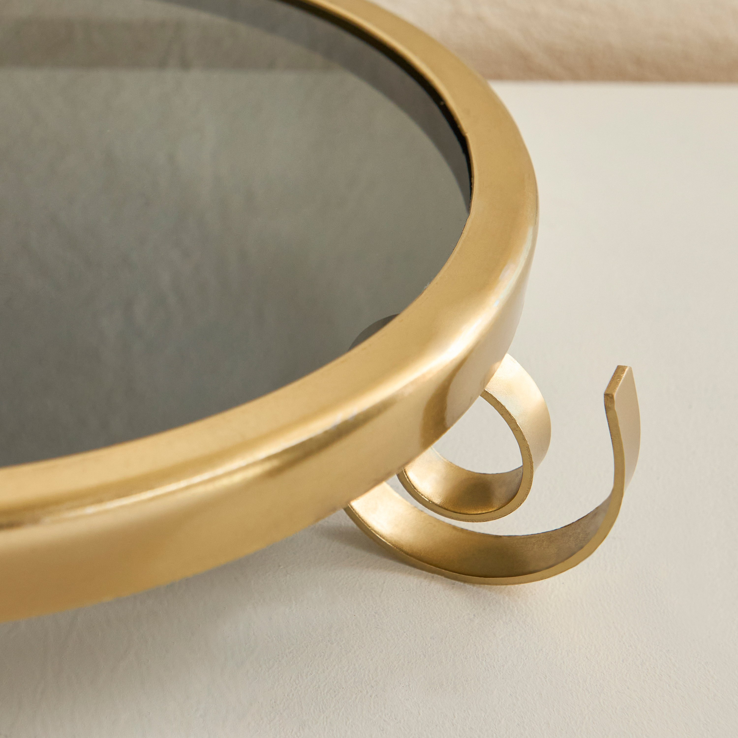 Sands and Palms Sahra Decorative Metal Footed Stand - 28x28x7 cm-hbxhomeware-hbxdecorandfurnishings-image-3