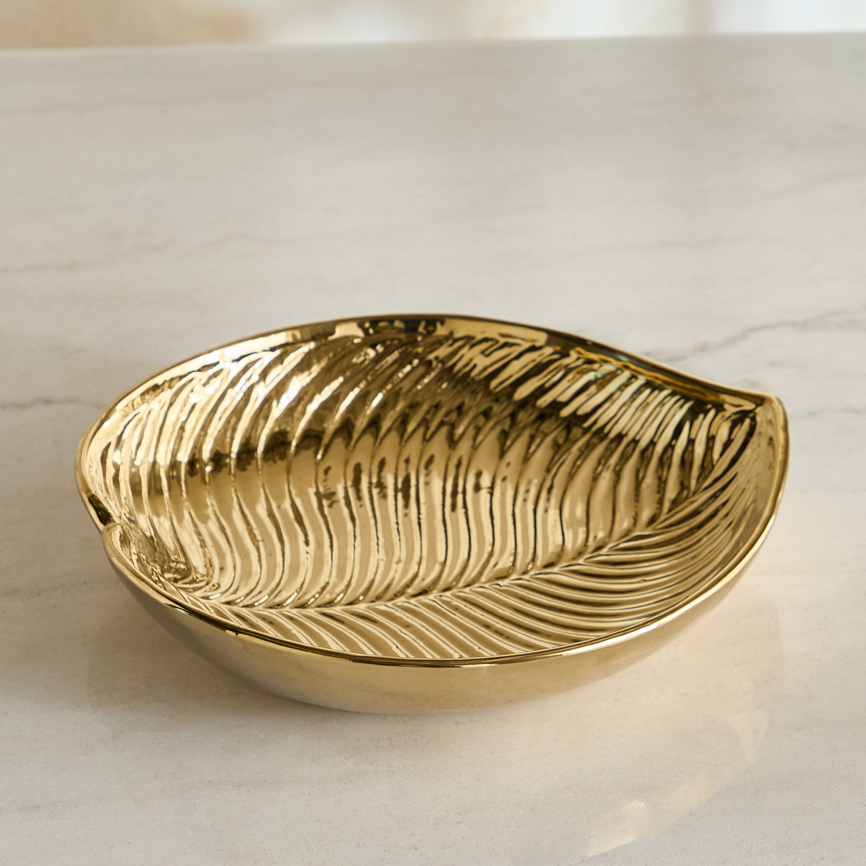 Aurum Titany Vianna Decorative Leaf Platter - 28x29.5x5 cm-hbxhomeware-hbxdecorandfurnishings-image-6