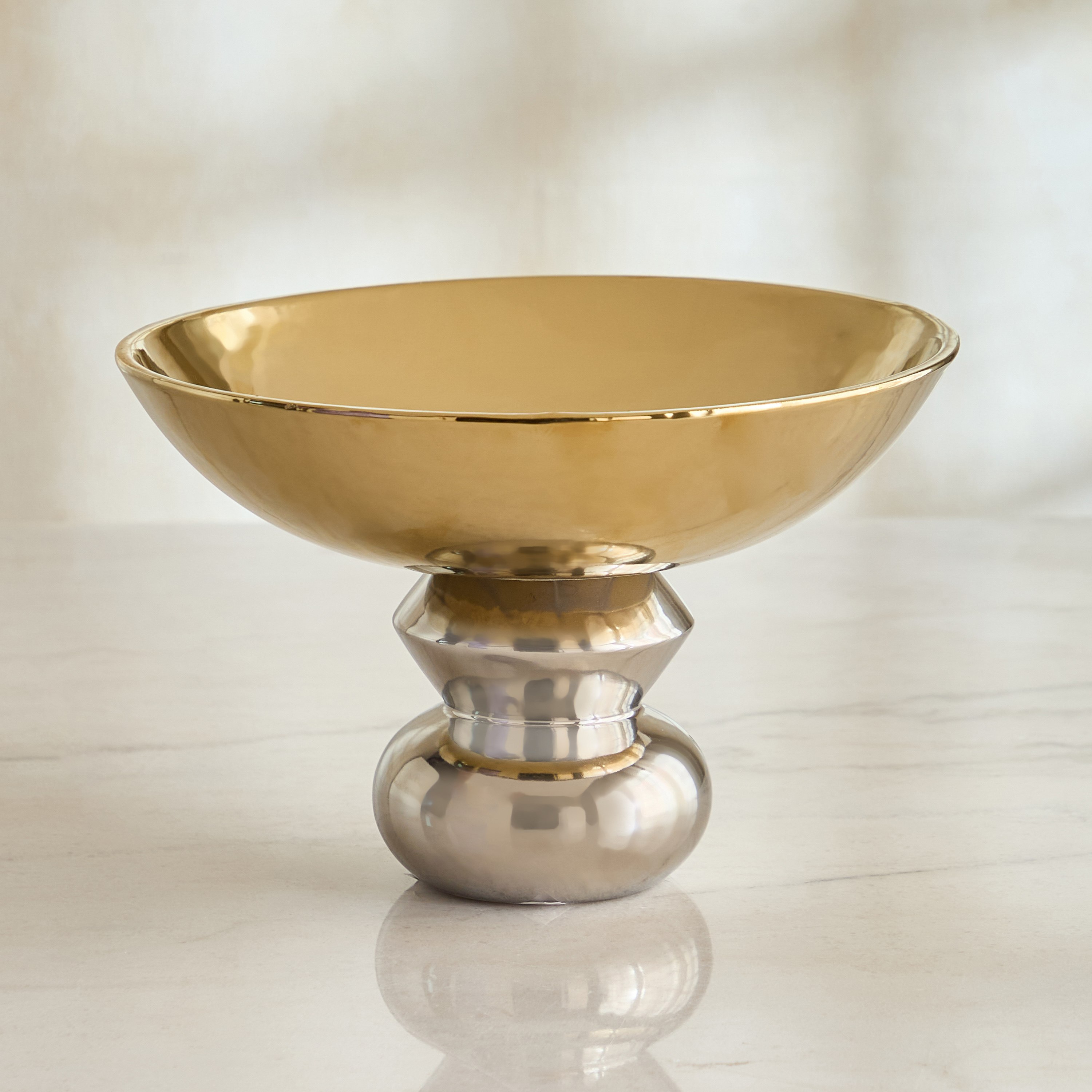 Aurum Titany Vianna Decorative Footed Bowl - 26.5x26.5x17 cm-hbxdecorandfurnishings-homeaccessories-bowls-image-5