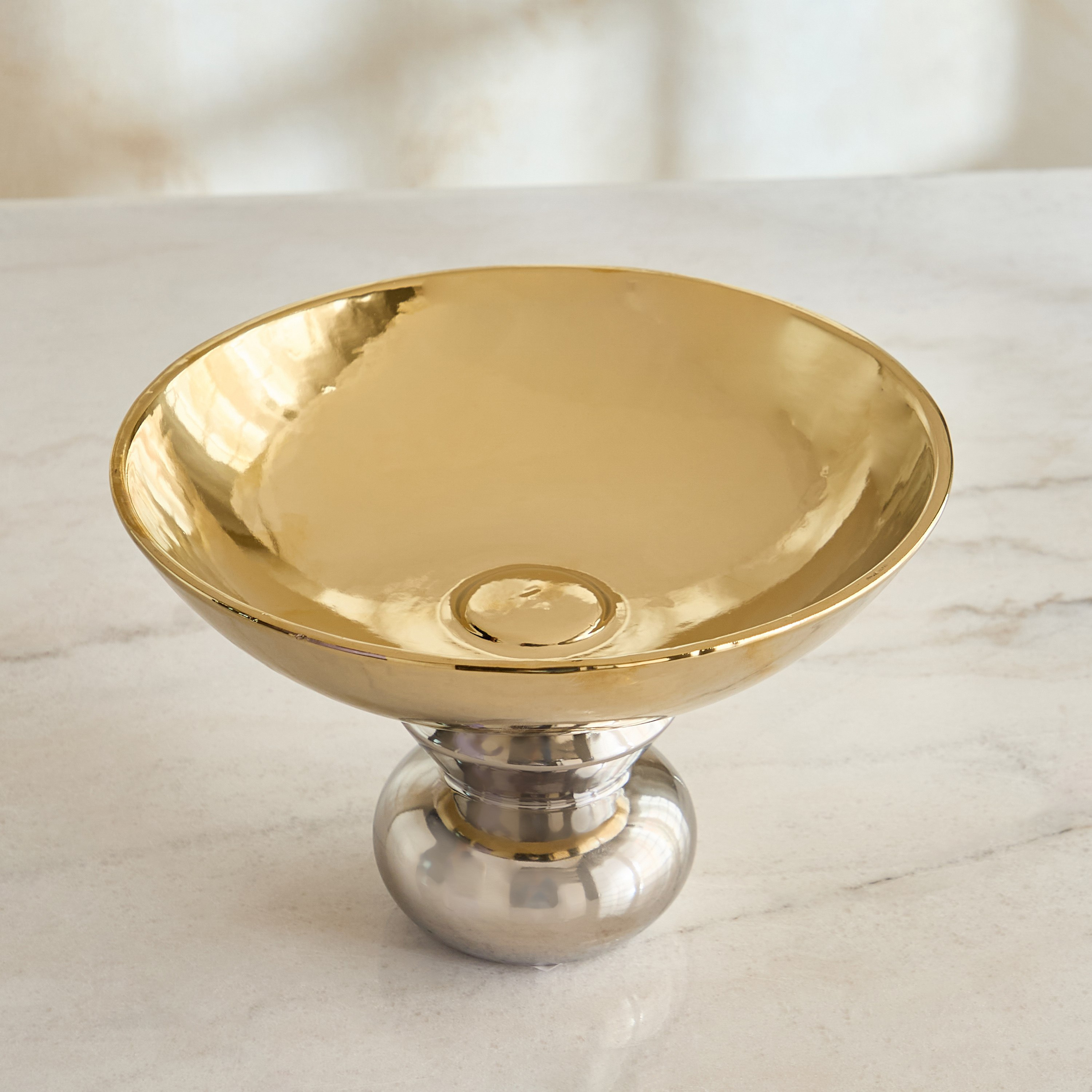 Aurum Titany Vianna Decorative Footed Bowl - 26.5x26.5x17 cm-hbxdecorandfurnishings-homeaccessories-bowls-image-6