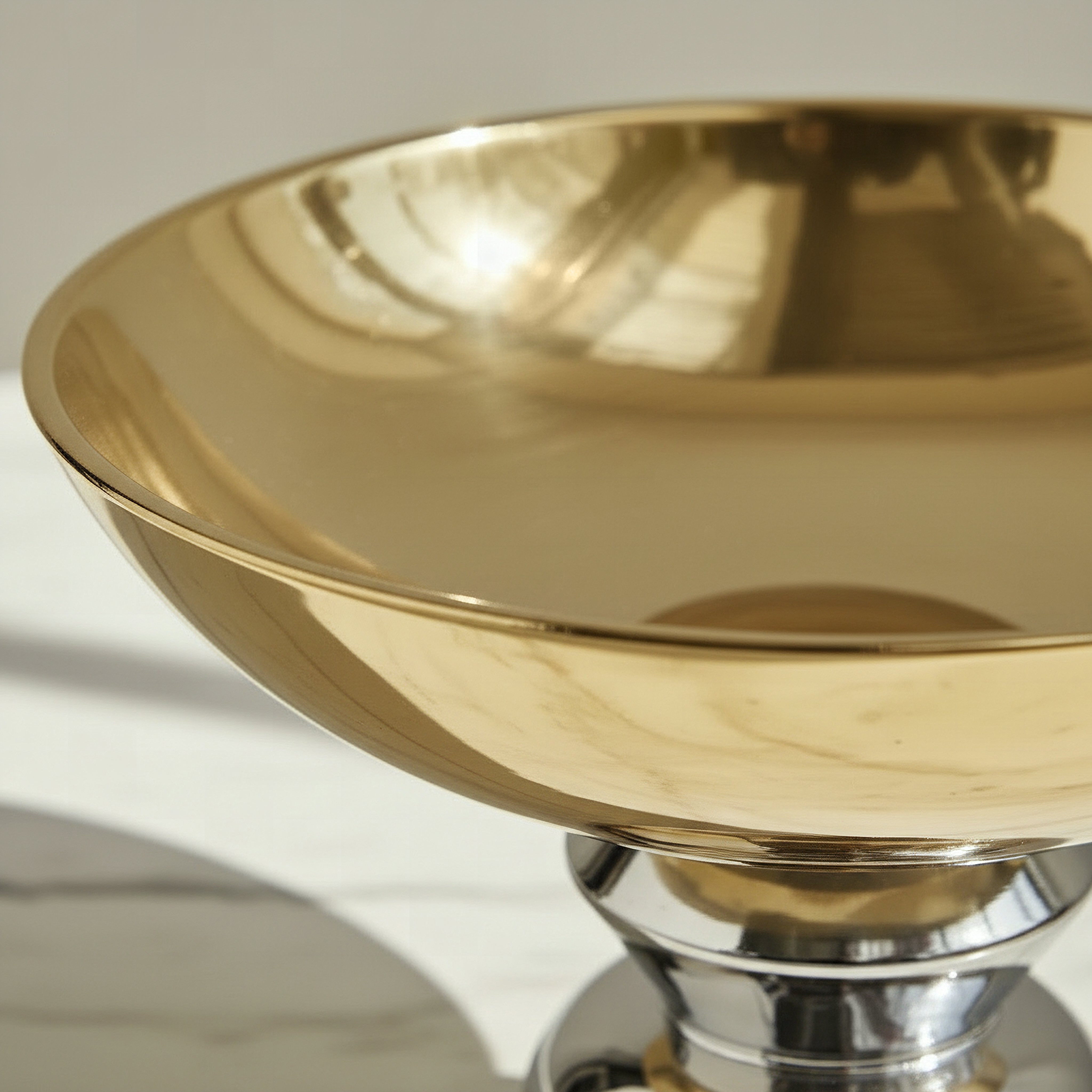 Aurum Titany Vianna Decorative Footed Bowl - 26.5x26.5x17 cm-hbxdecorandfurnishings-homeaccessories-bowls-image-2