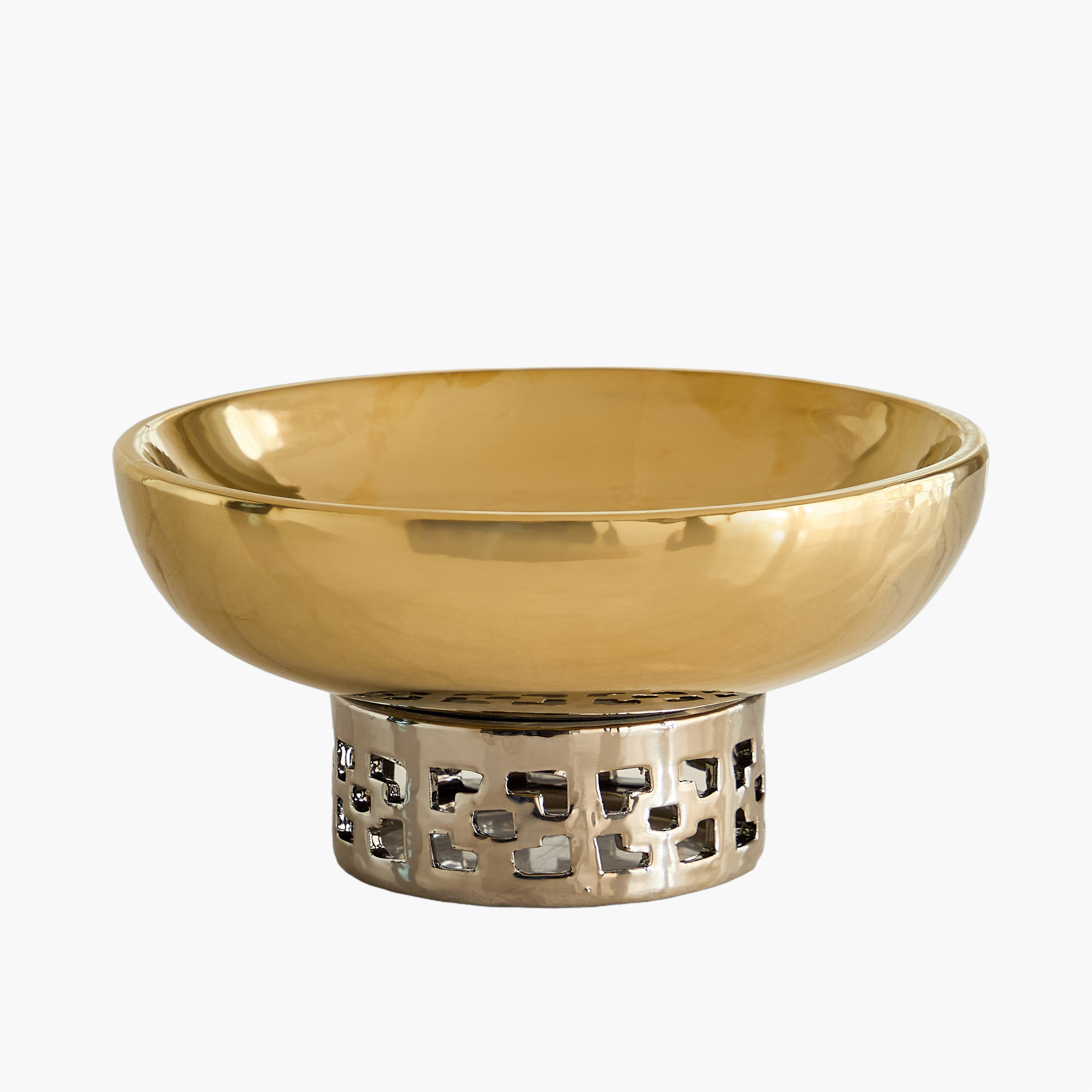 Aurum Titany Vianna Decorative Footed Bowl - 28x28x14 cm-hbxdecorandfurnishings-homeaccessories-bowls-image-10