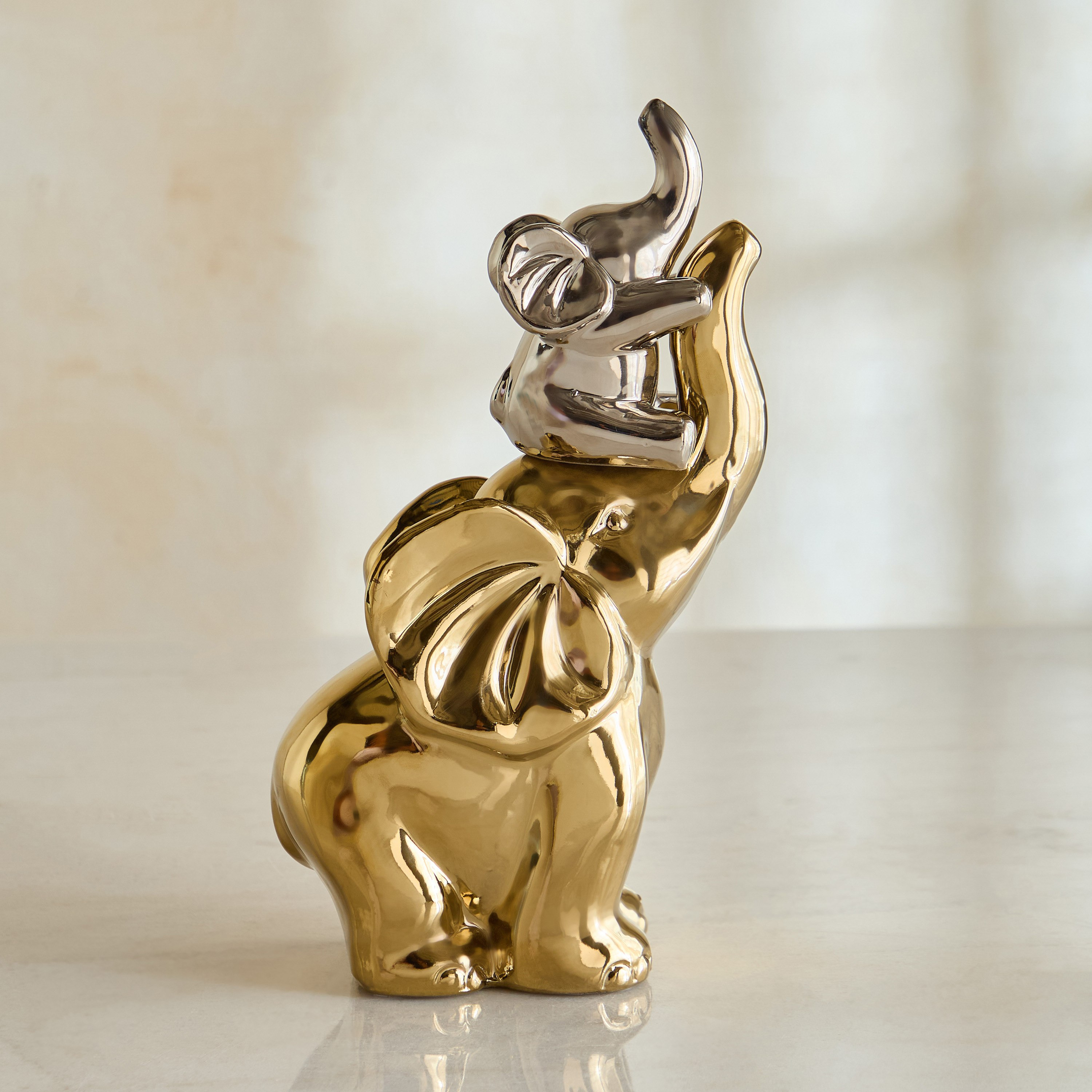 قطعة ديكور فيل وصغيره تيتاني فيانا من أوروم - 16.5x9x28 سم-hbxhomeware-homedecor-figurinesandornaments-image-5