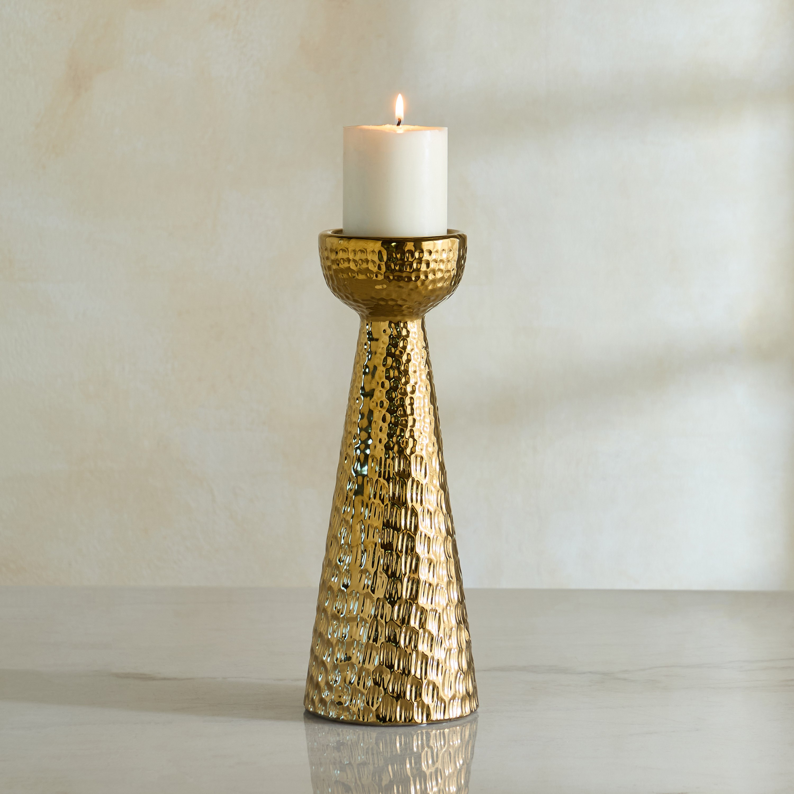 حامل شموع طويلة ديكور تيتاني فيانا من أوروم - 12.5x12.5x34.5سم-hbxlivingroom-decorandaccessories-candleholders-image-1