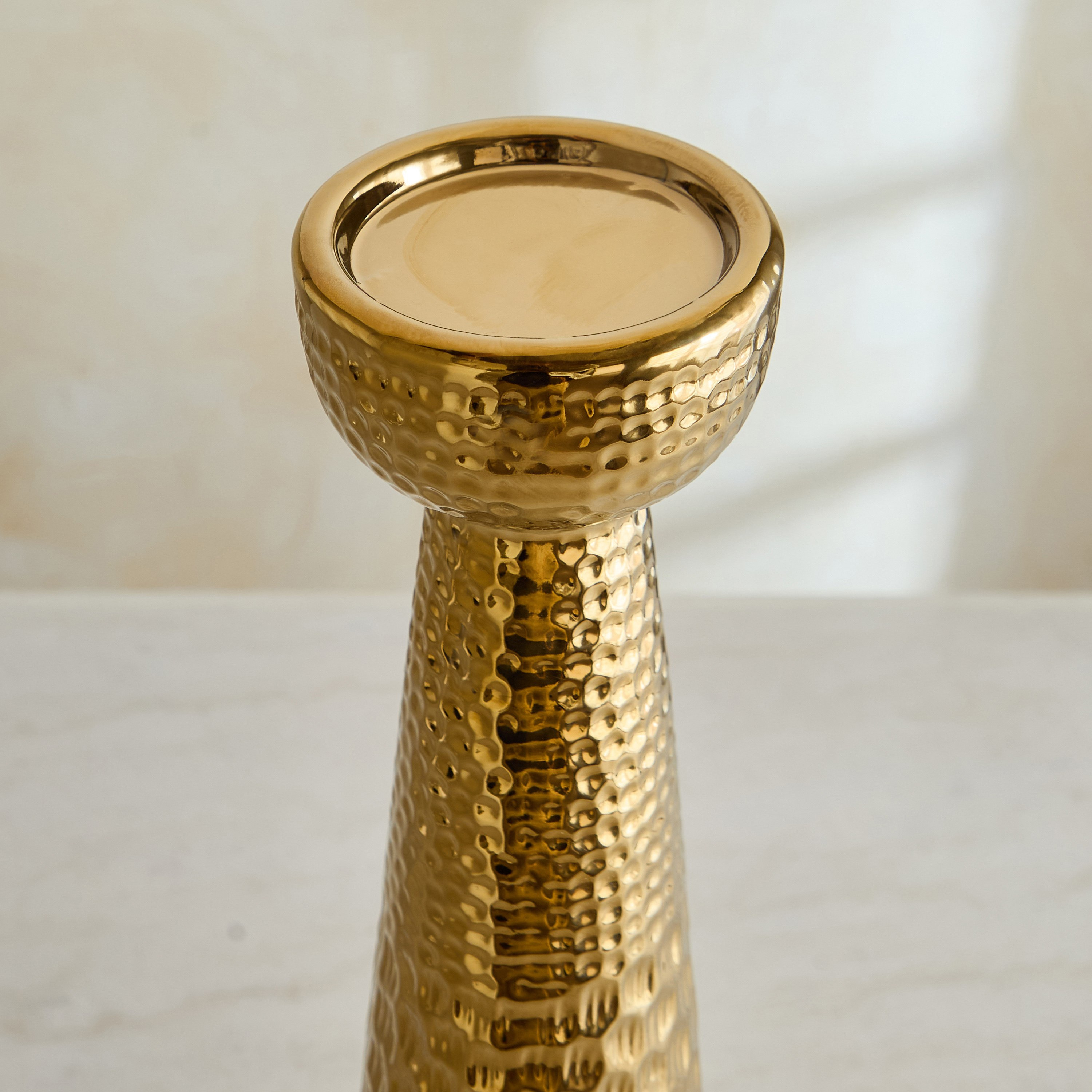 Aurum Titany Vianna Decorative Pillar Candleholder - 14x13.5x54 cm-hbxlivingroom-decorandaccessories-candleholders-image-7