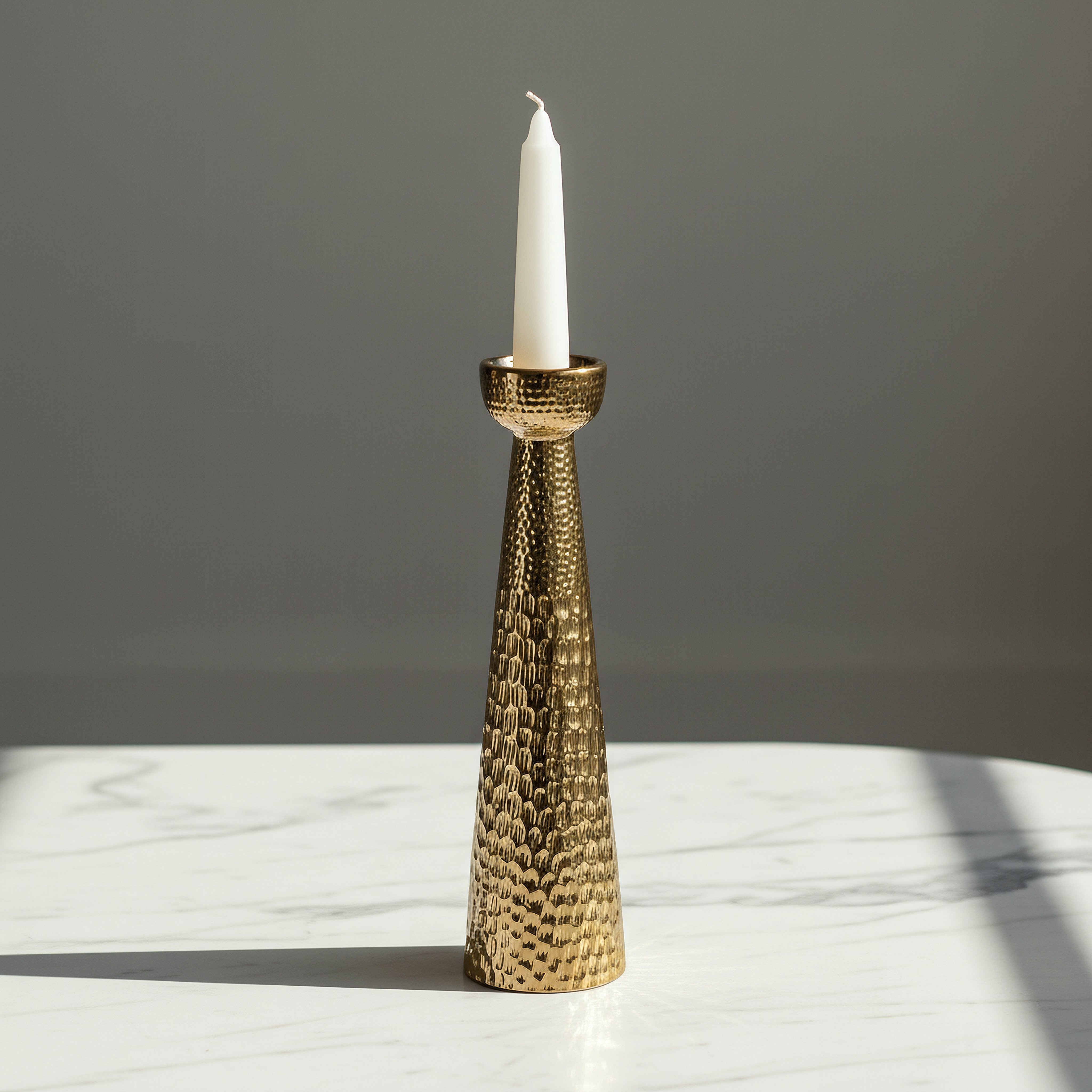Aurum Titany Vianna Decorative Pillar Candleholder - 14x13.5x54 cm-hbxlivingroom-decorandaccessories-candleholders-image-1
