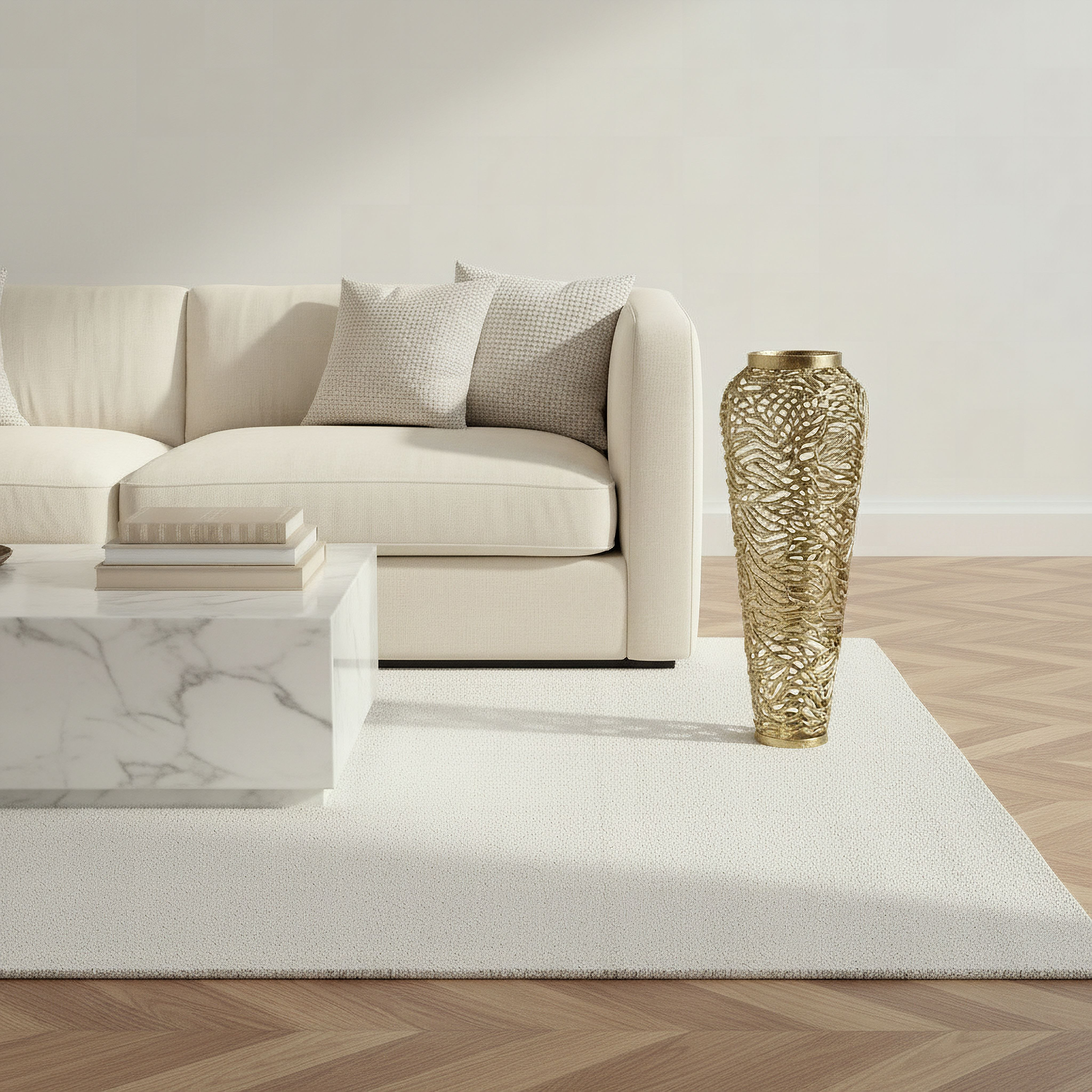 Casa Luxe Decorative Cutwork Vase - 24x24x66 cm-hbxbedroom-decorandaccessories-vases-image-4