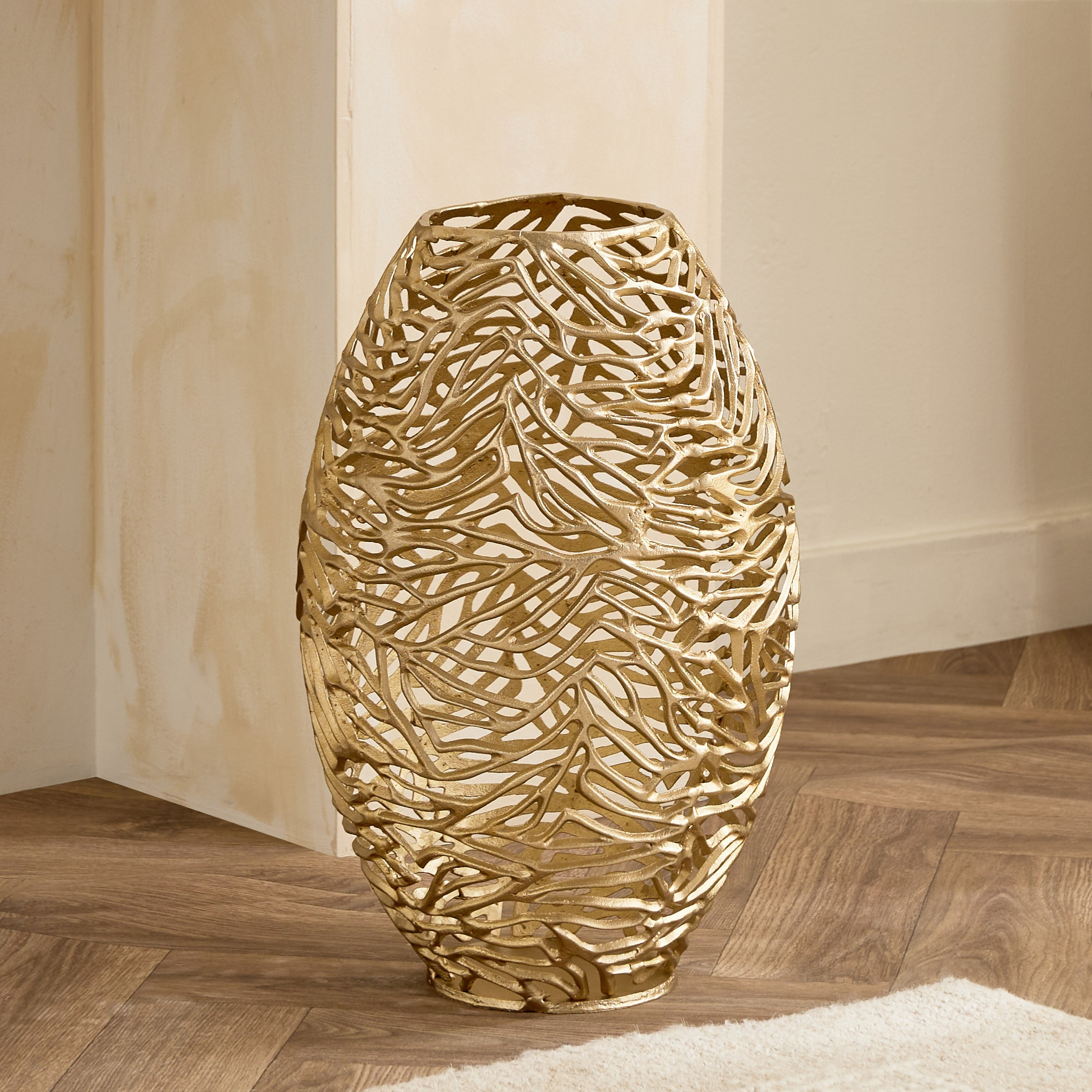 Casa Luxe Decorative Cutwork Vase - 33x33x51 cm-hbxbedroom-decorandaccessories-vases-image-5