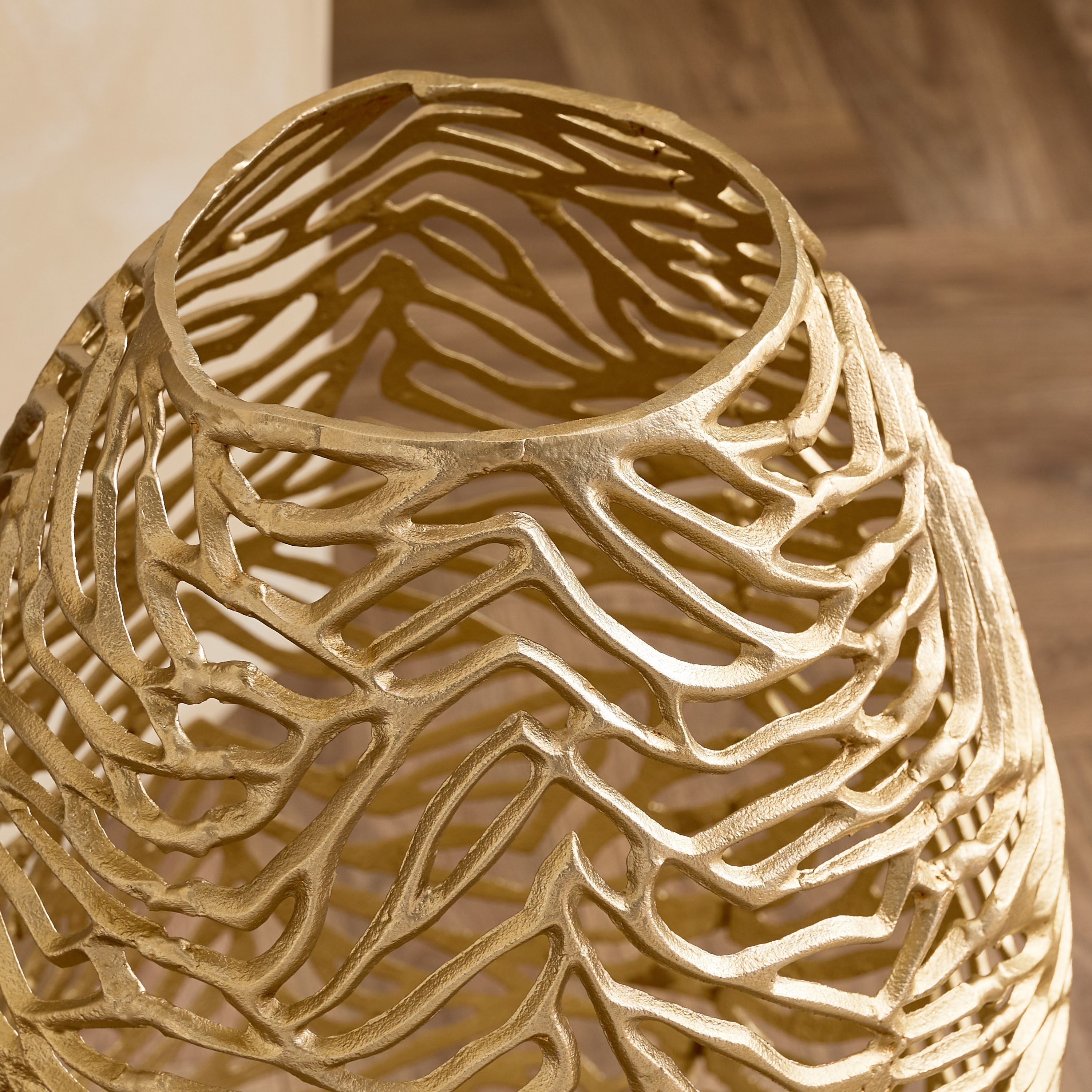 Casa Luxe Decorative Cutwork Vase - 33x33x51 cm-hbxbedroom-decorandaccessories-vases-image-6