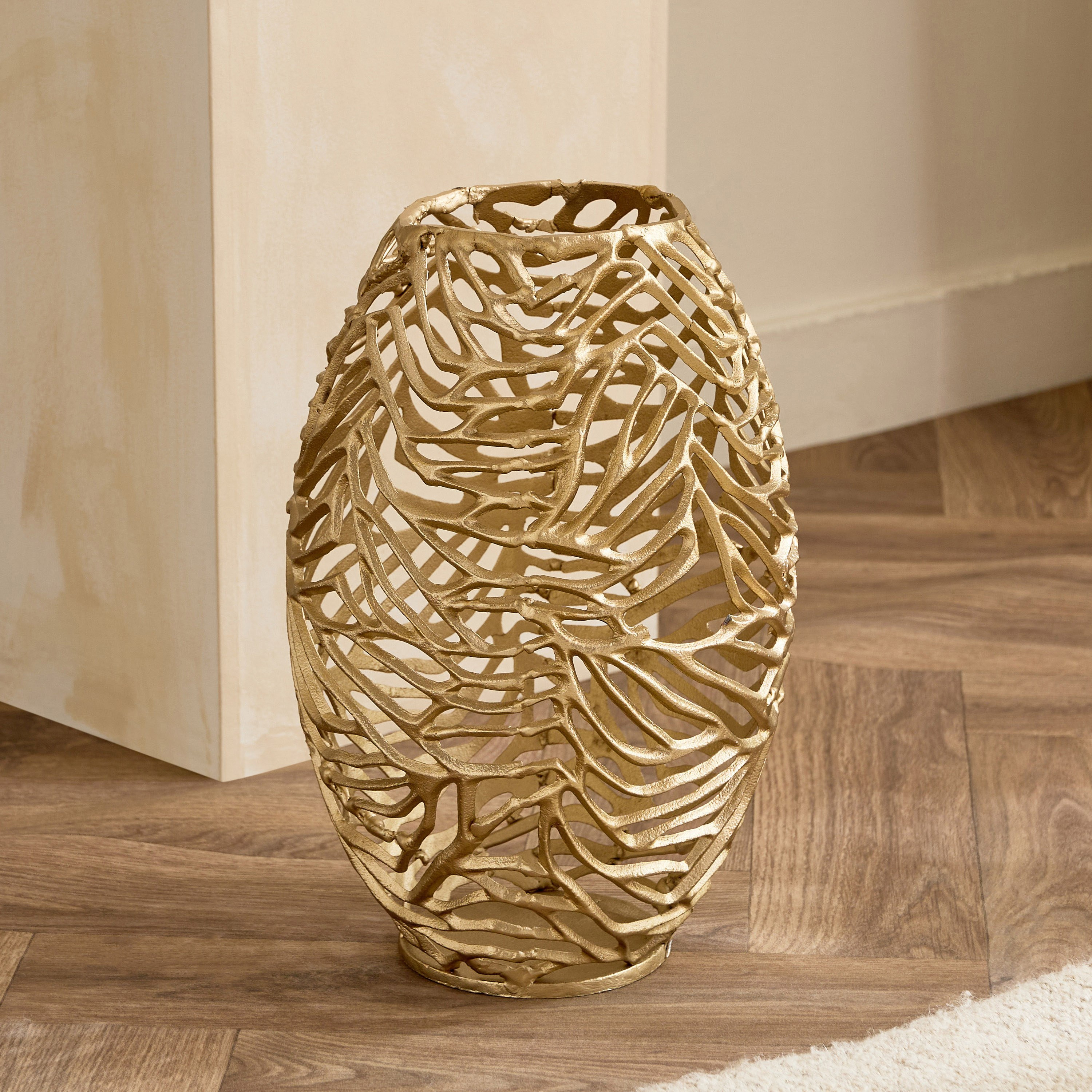 Casa Luxe Decorative Cutwork Vase - 25x25x38 cm-hbxbedroom-decorandaccessories-vases-image-5