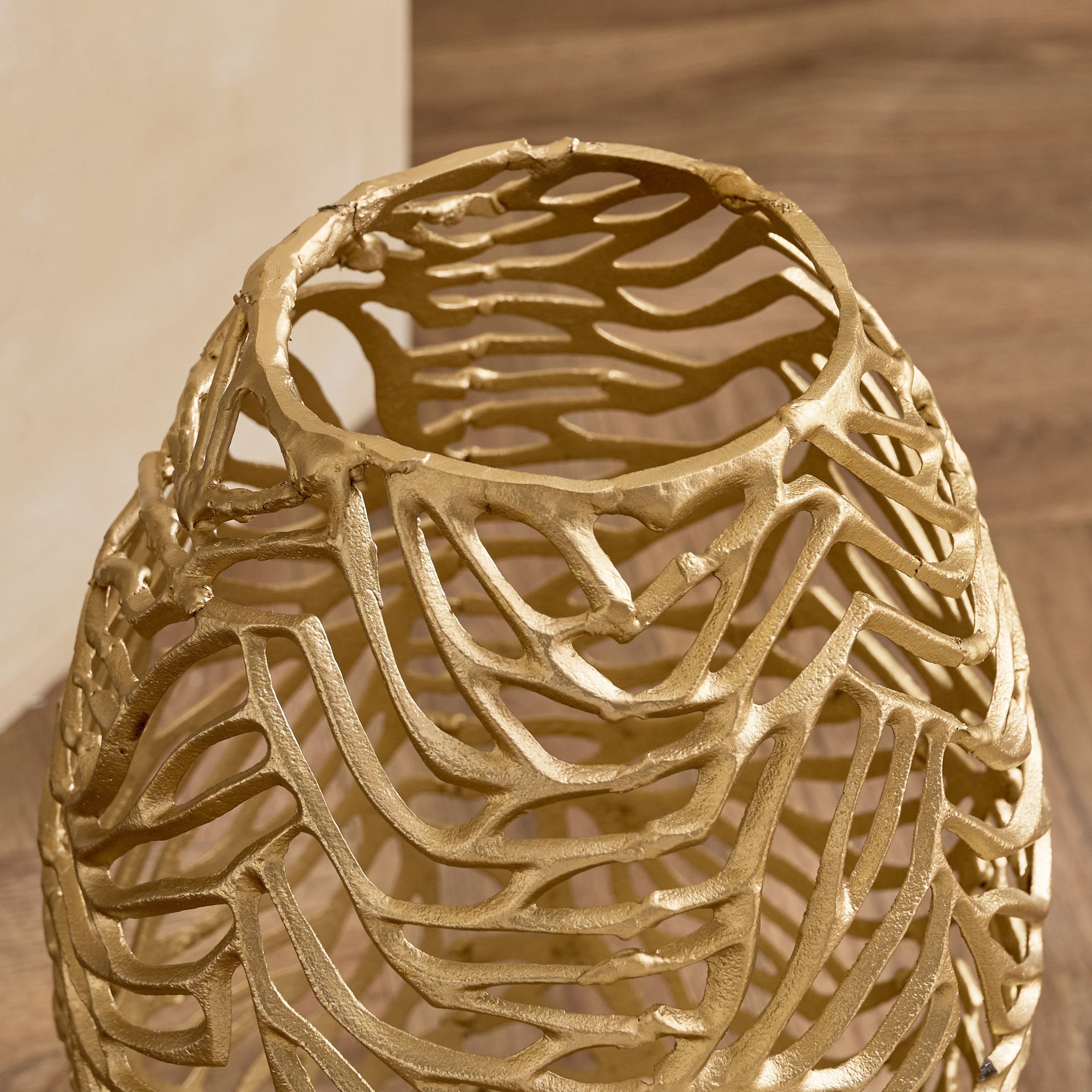 Casa Luxe Decorative Cutwork Vase - 25x25x38 cm-hbxbedroom-decorandaccessories-vases-image-6