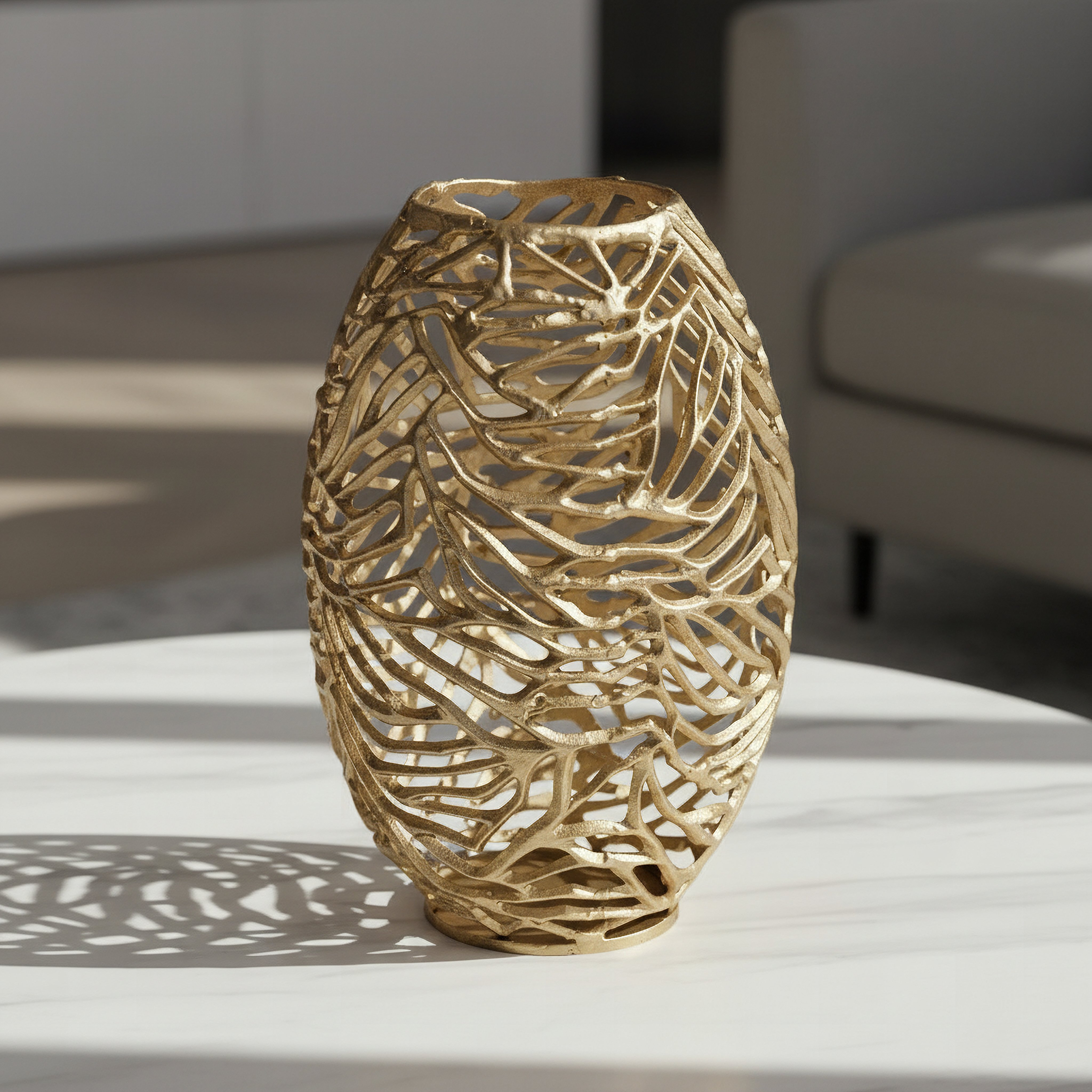 Cutwork Rim Vases Buy Casa Luxe Decorative Cutwork Vase - 25x25x38 cm Online in UAE | Homebox