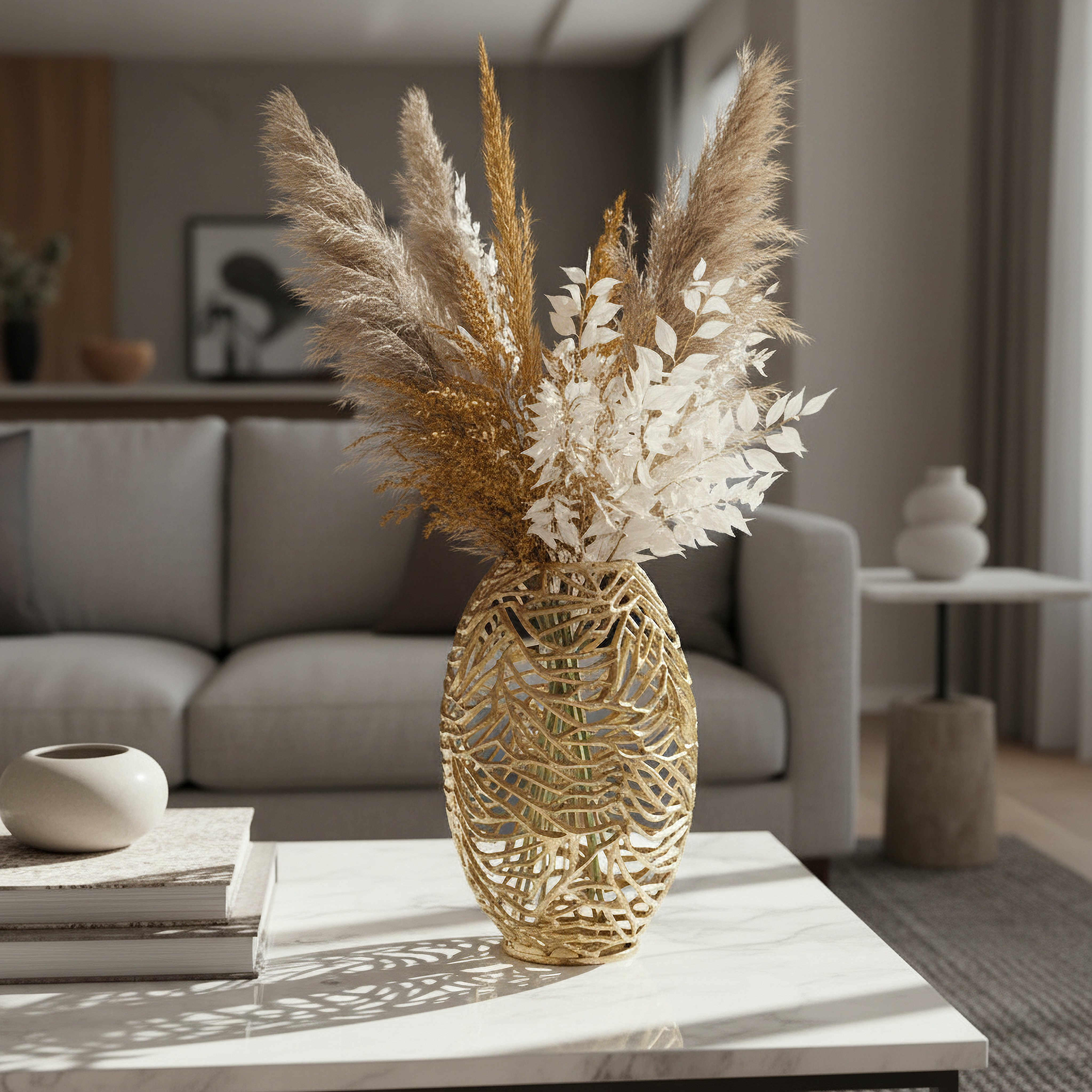 Casa Luxe Decorative Cutwork Vase - 25x25x38 cm-hbxbedroom-decorandaccessories-vases-image-4