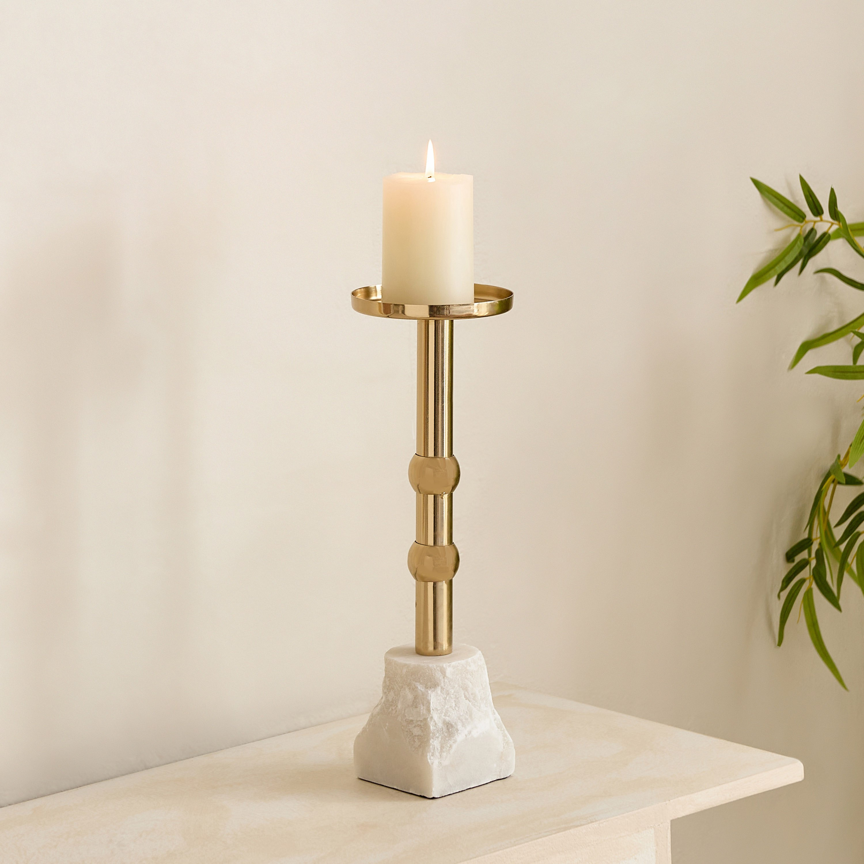 حامل شموع عمودية للديكور من كاسا لوكس - 11x11x32 سم-hbxlivingroom-decorandaccessories-candleholders-image-5