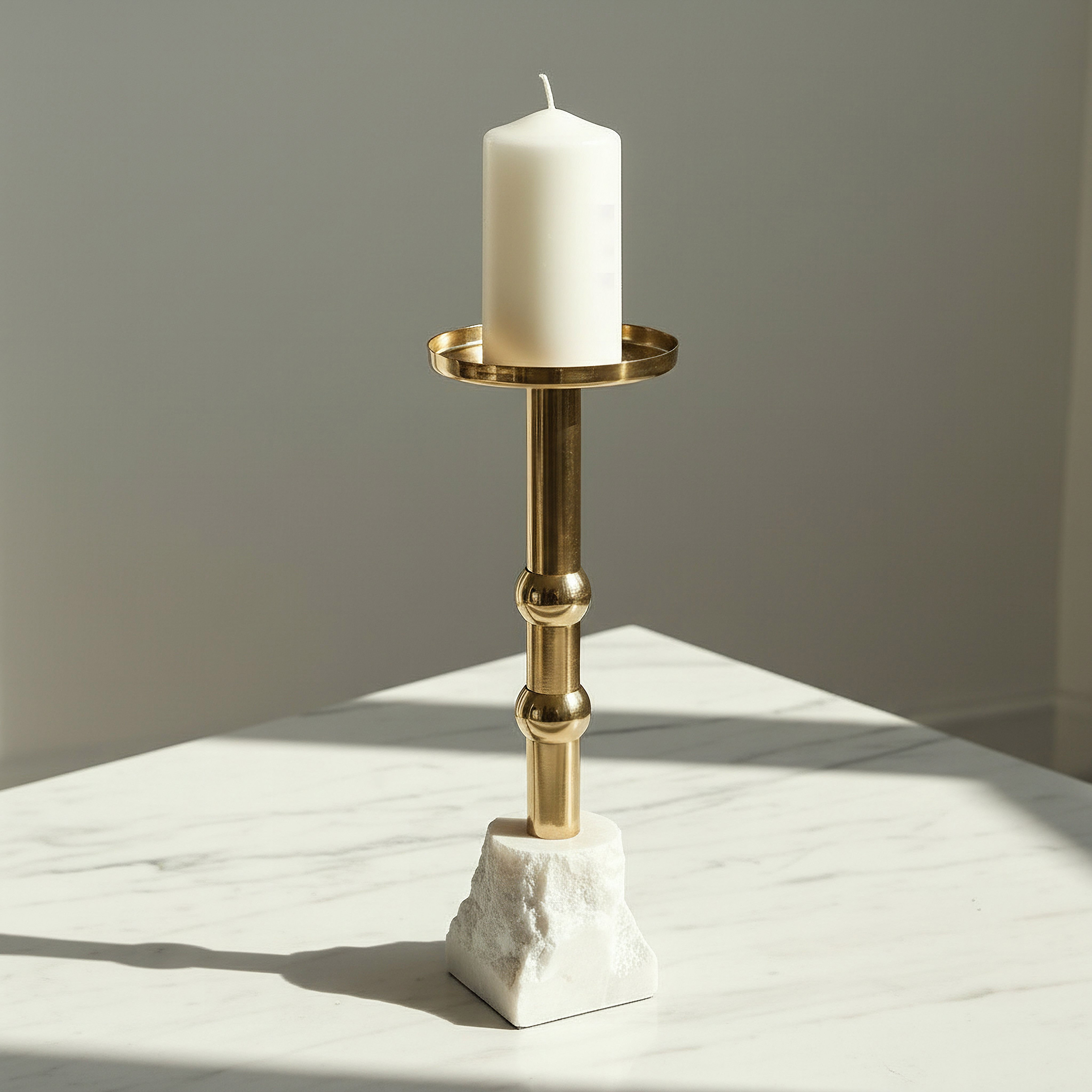 حامل شموع عمودية للديكور من كاسا لوكس - 11x11x32 سم-hbxlivingroom-decorandaccessories-candleholders-image-1