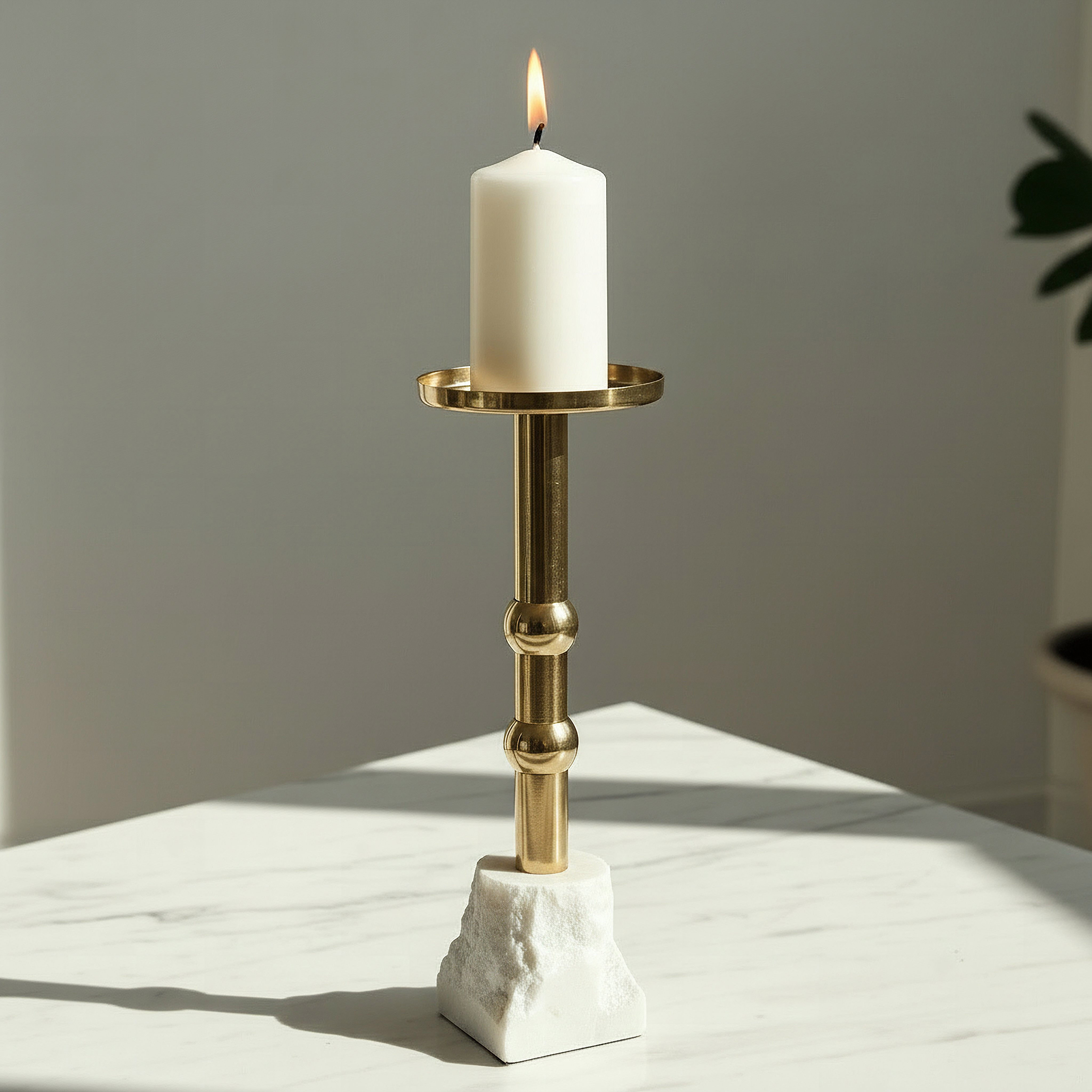 حامل شموع عمودية للديكور من كاسا لوكس - 11x11x32 سم-hbxlivingroom-decorandaccessories-candleholders-image-2