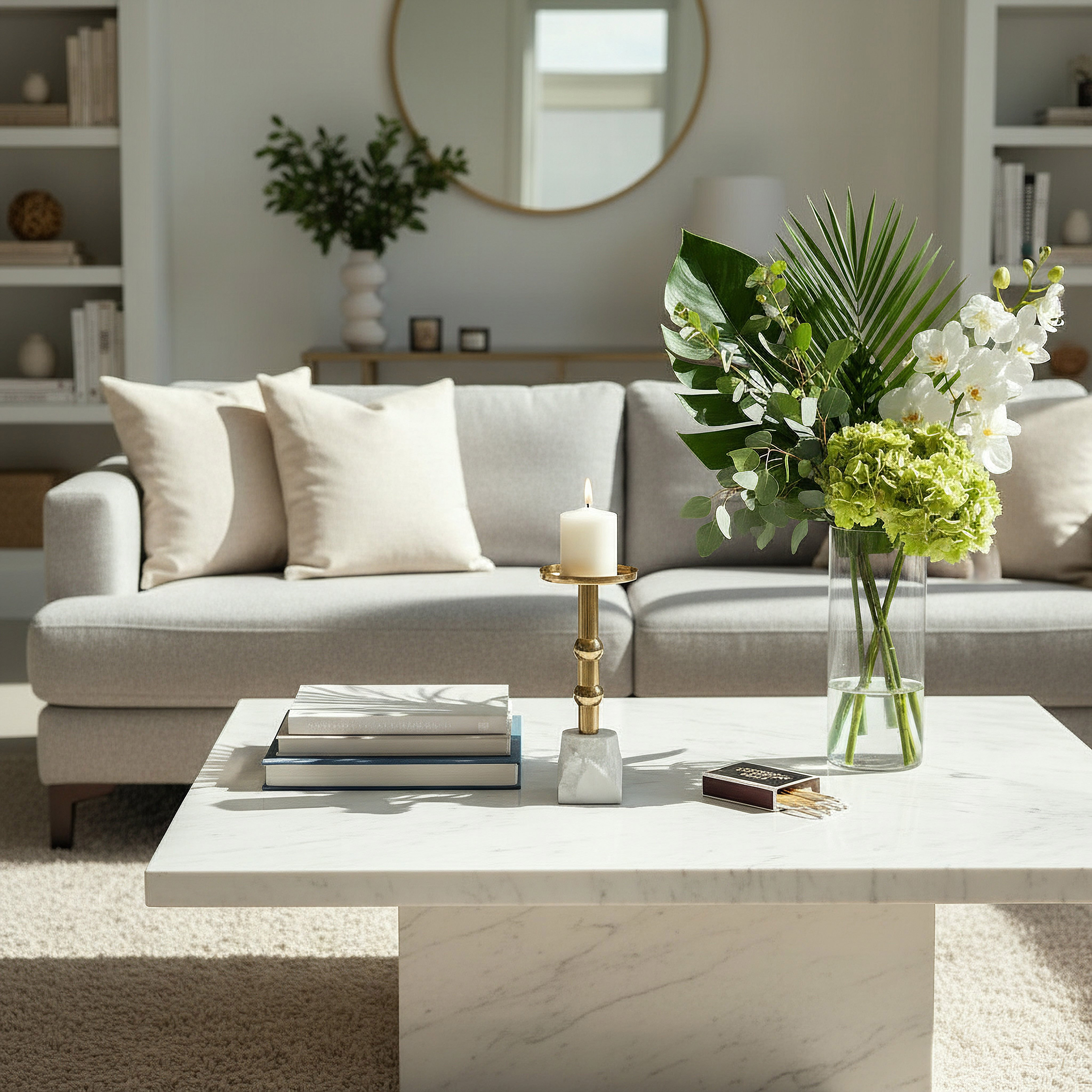 Casa Luxe Decorative Pillar Candleholder - 11x11x28 cm-hbxlivingroom-decorandaccessories-candleholders-image-4