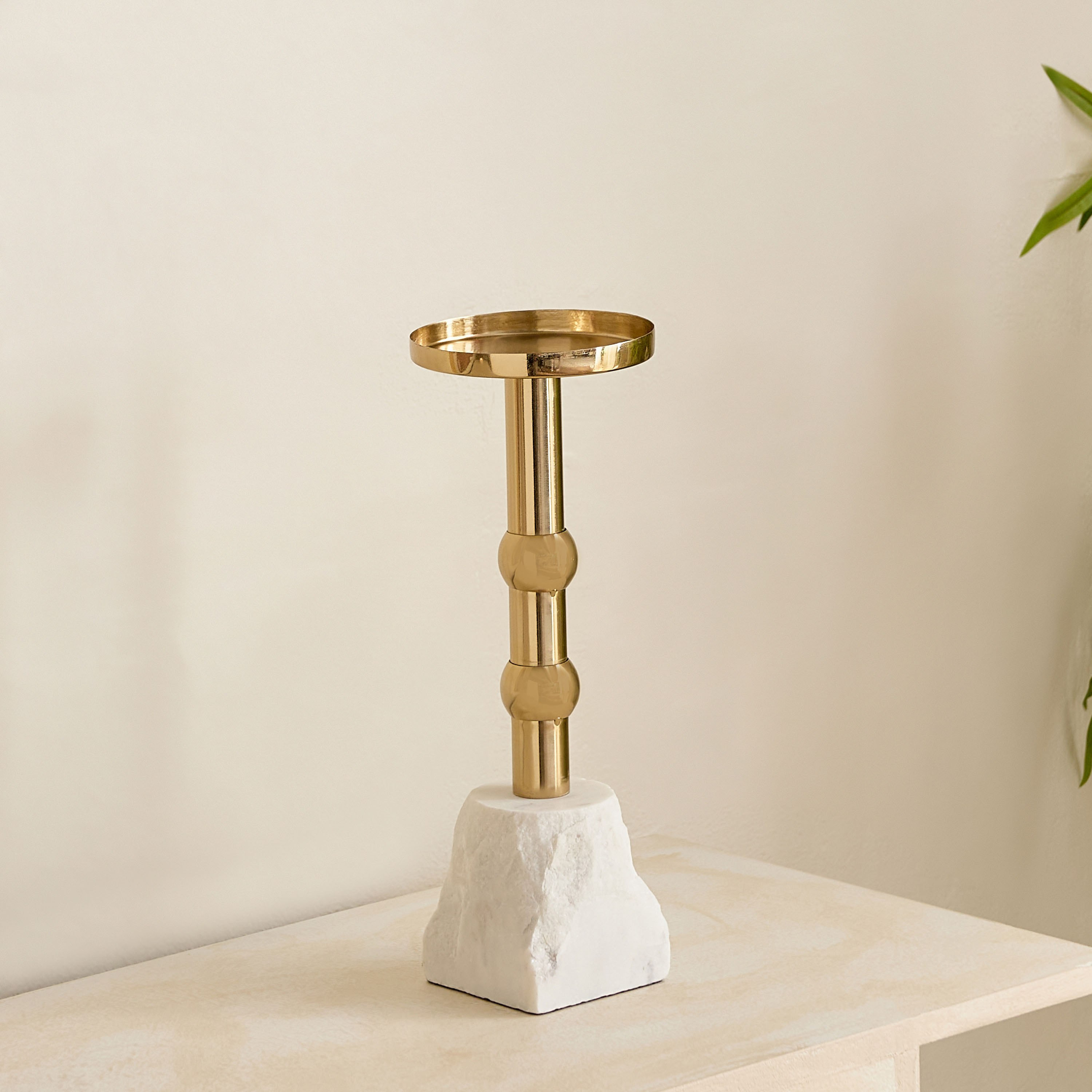Casa Luxe Decorative Pillar Candleholder - 11x11x28 cm-hbxlivingroom-decorandaccessories-candleholders-image-6