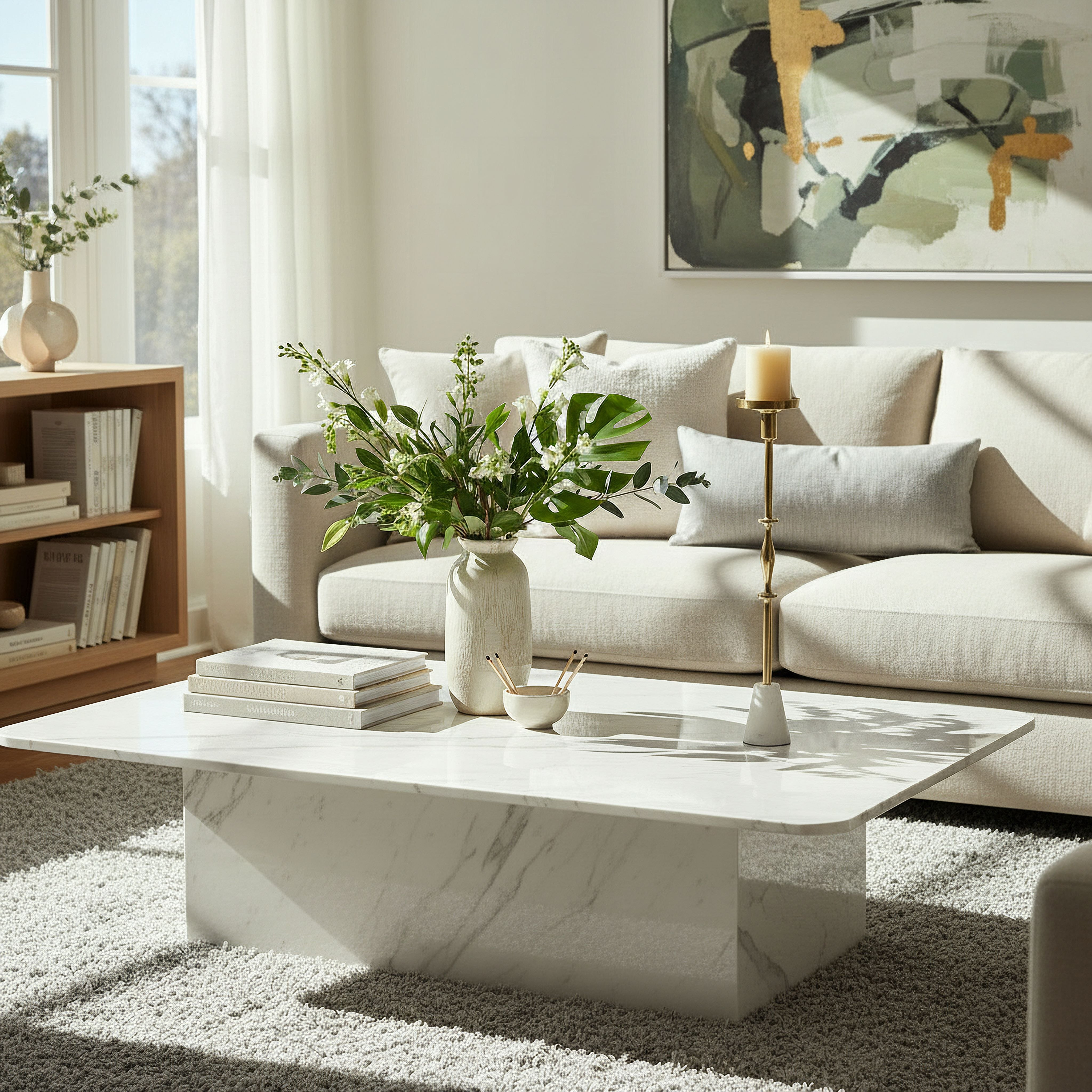 Casa Luxe Decorative Pillar Candleholder - 11x11x49 cm-hbxlivingroom-decorandaccessories-candleholders-image-5