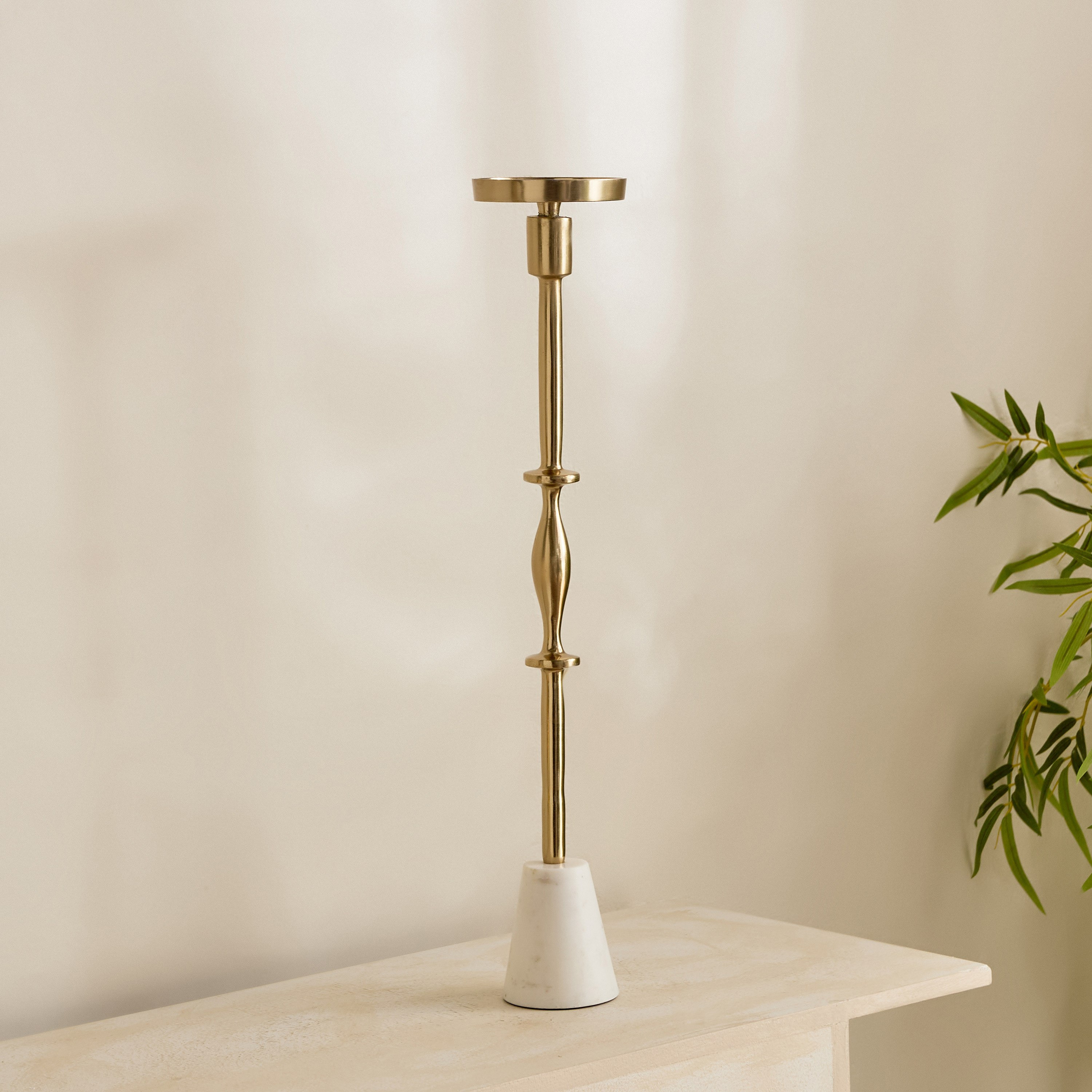Casa Luxe Decorative Pillar Candleholder - 11x11x49 cm-hbxlivingroom-decorandaccessories-candleholders-image-7